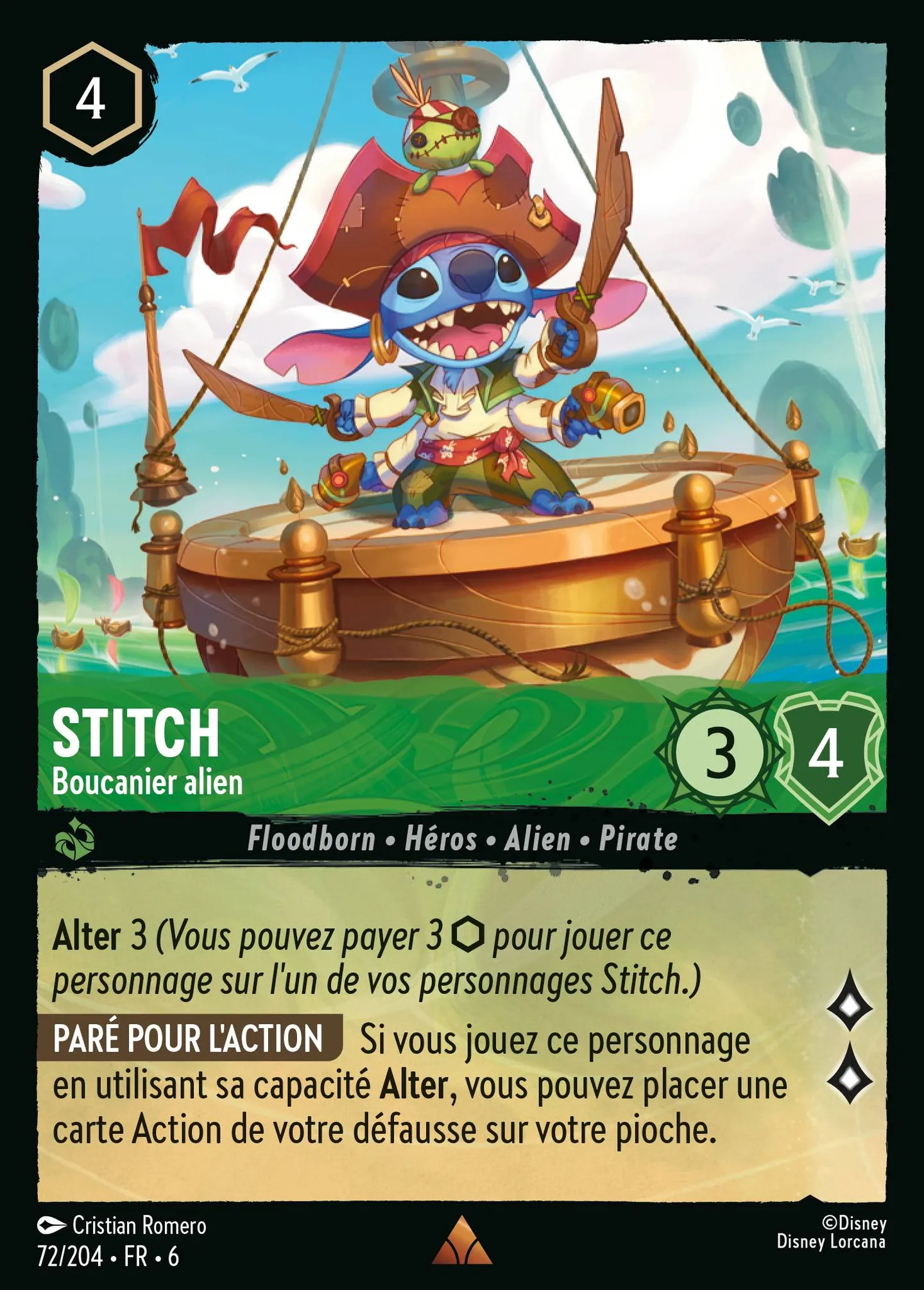 Stitch - Boucanier alien — Azurite Sea — Lorcana