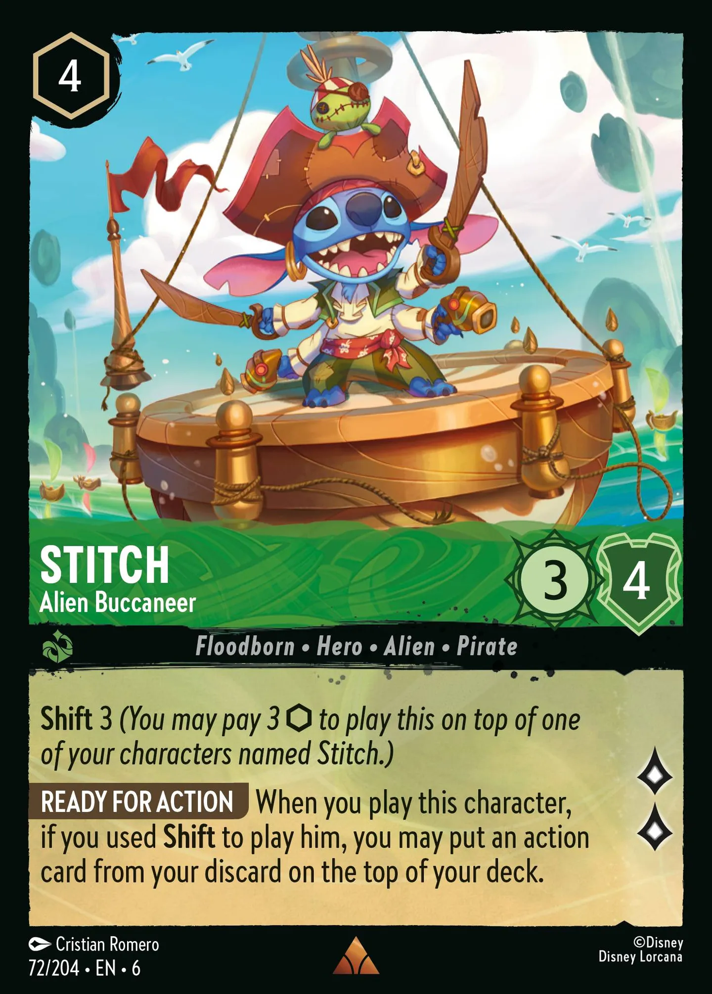 Stitch - Boucanier alien — Azurite Sea — Lorcana
