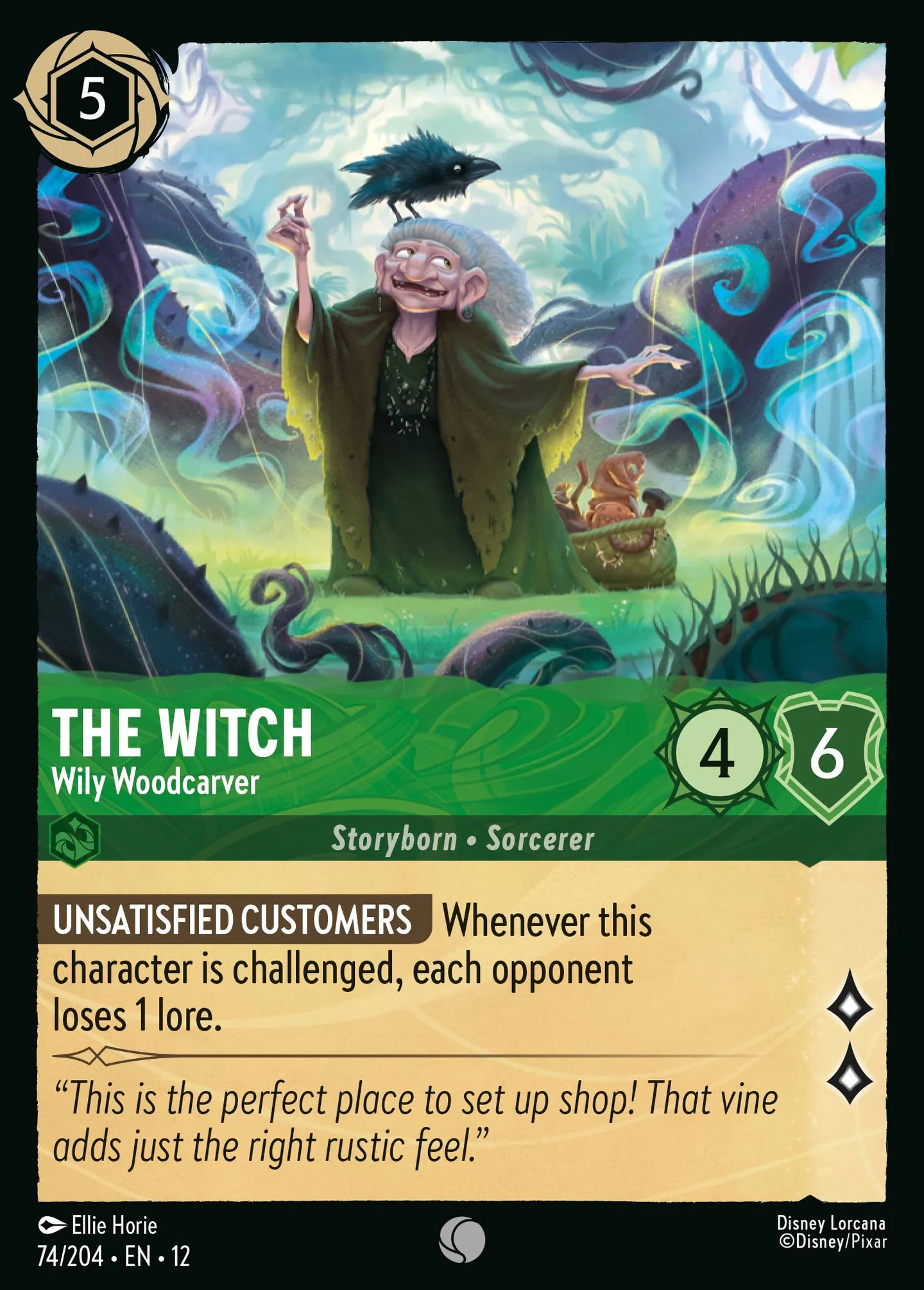 The Witch - Wily Woodcarver — Wilds Unknown — Lorcana