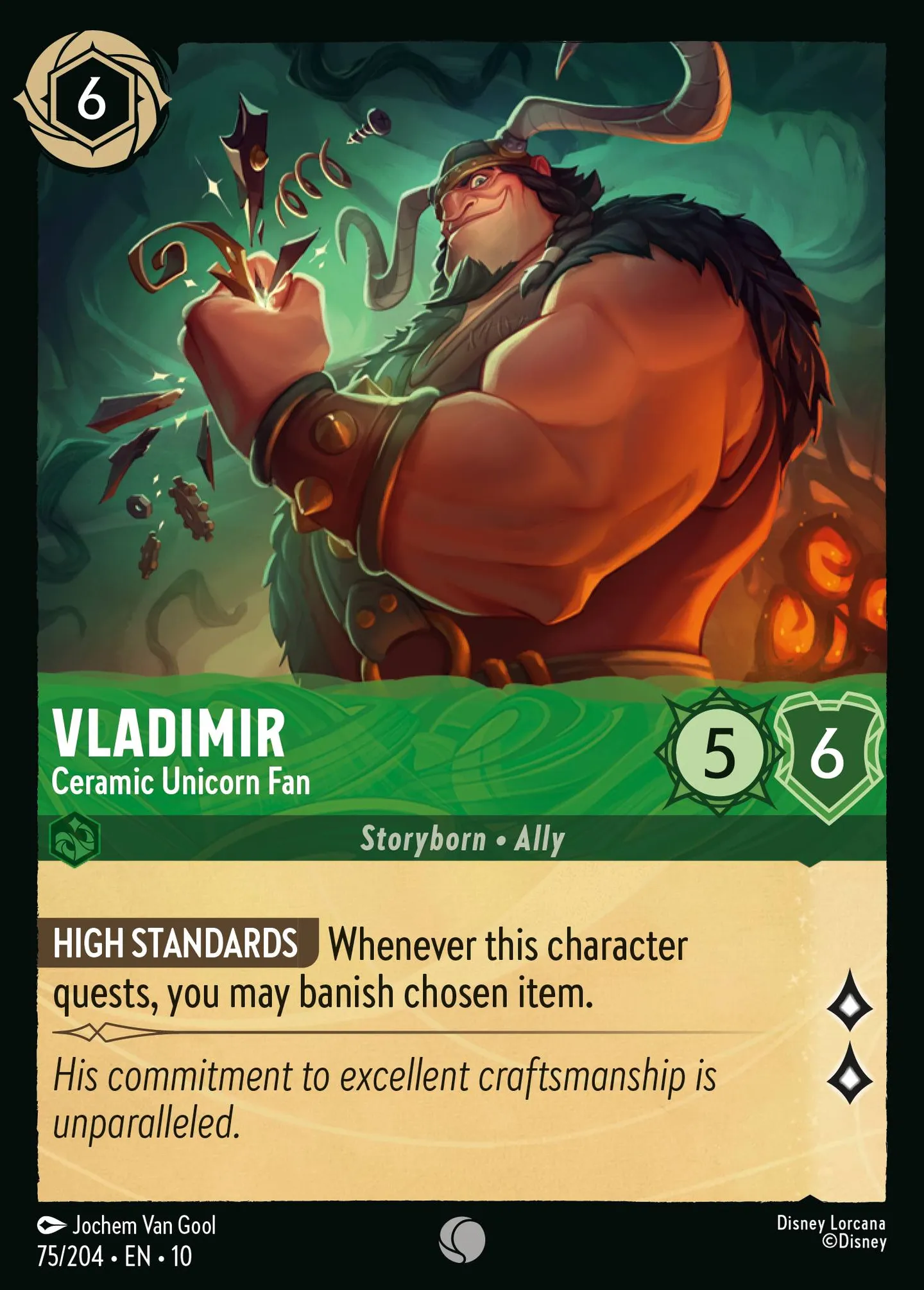 Vladimir - Ceramic Unicorn Fan — Whispers in the Well — Lorcana