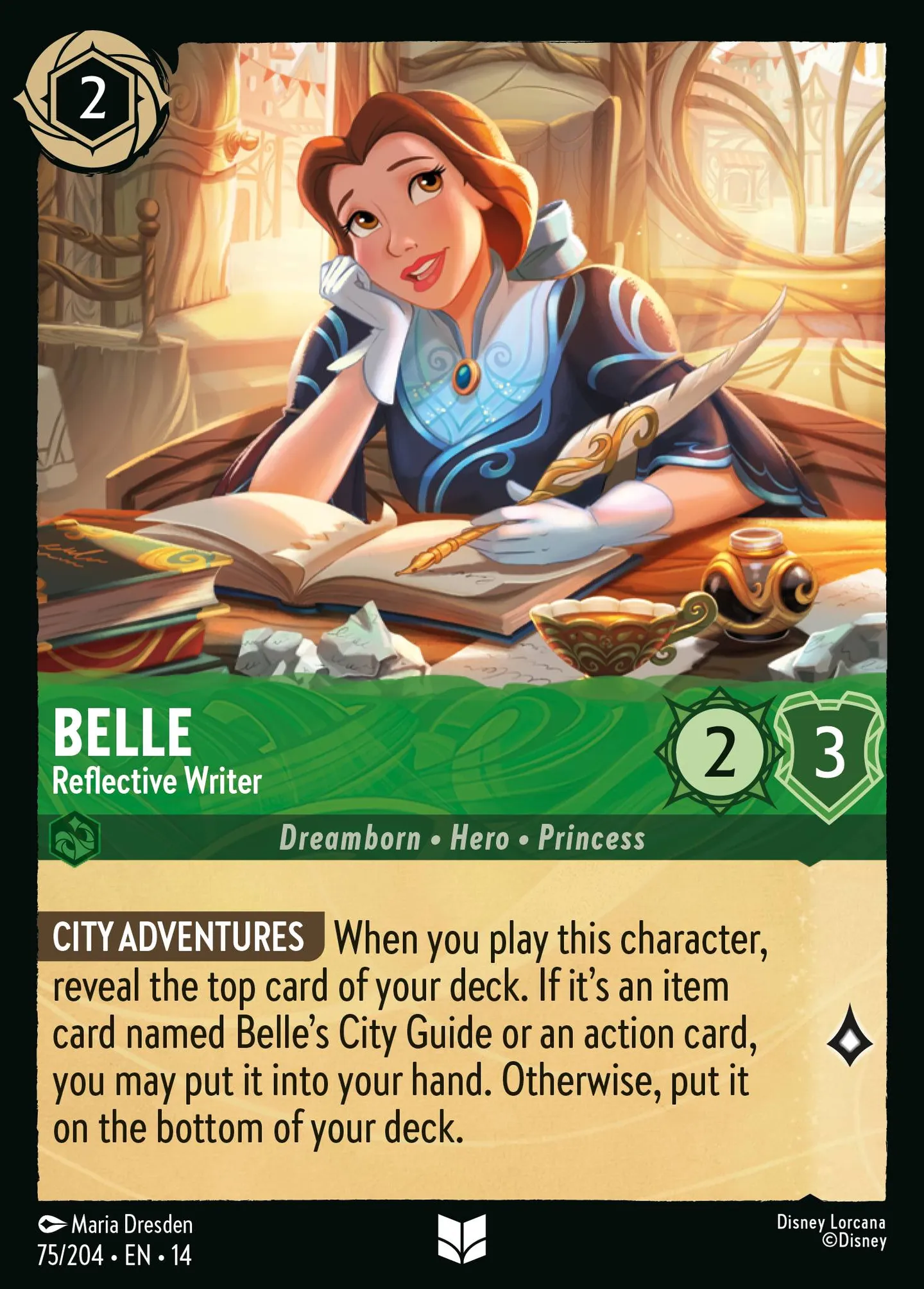 Belle - Reflective Writer — Hyperia City — Lorcana