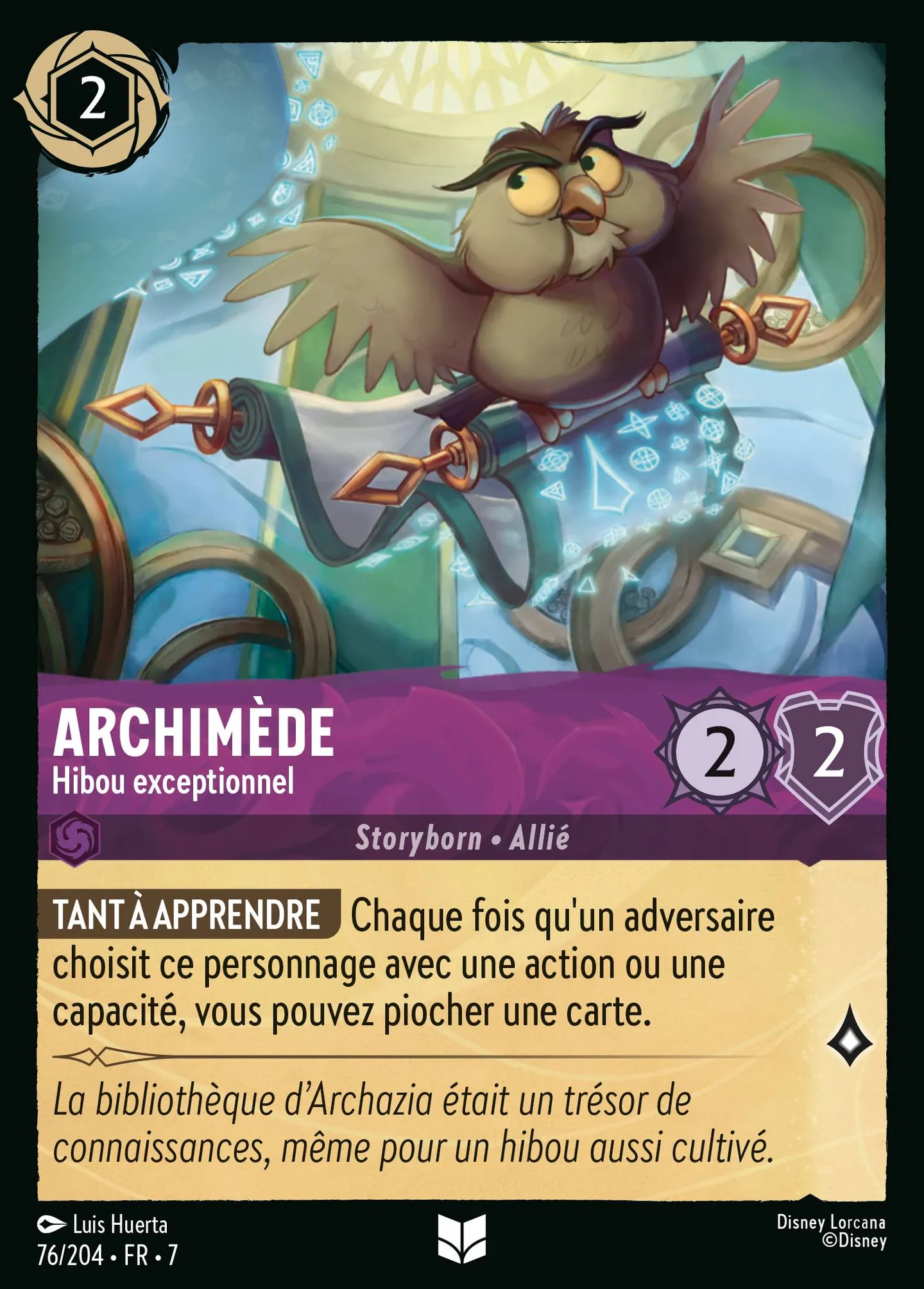 Archimède - Hibou exceptionnel — Archazia's Island — Lorcana