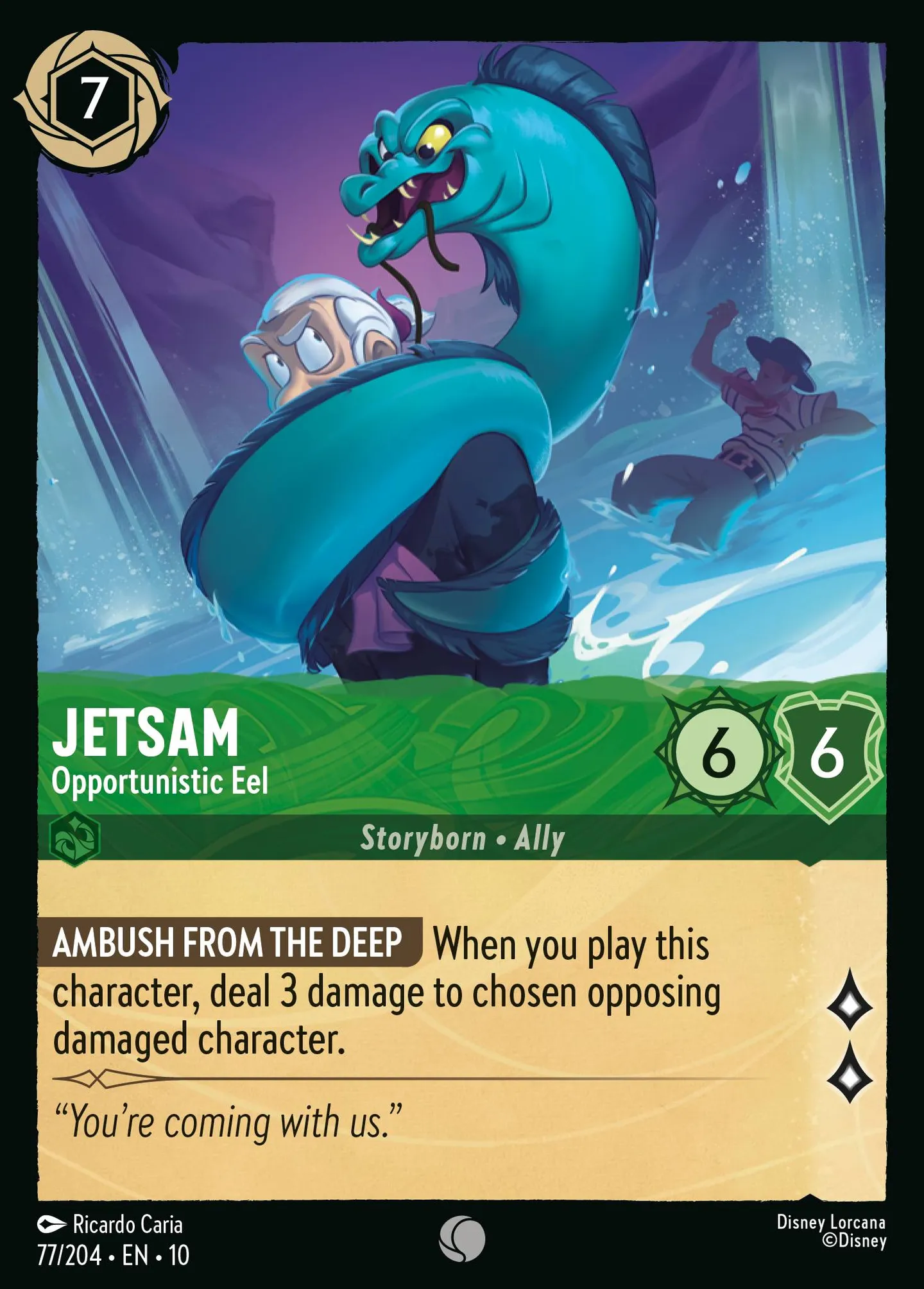 Jetsam - Opportunistic Eel — Whispers in the Well — Lorcana