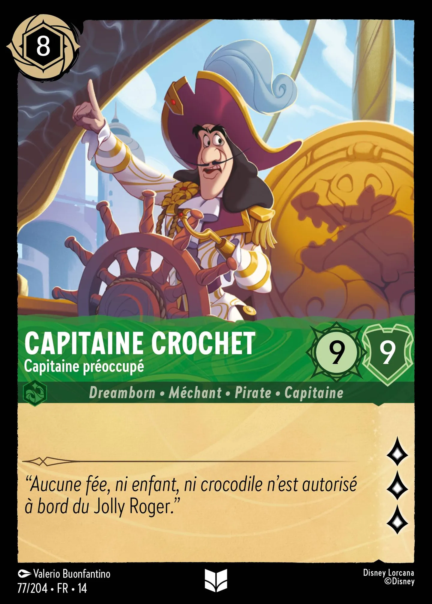 Capitaine Crochet - Capitaine préoccupé — Hyperia City — Lorcana