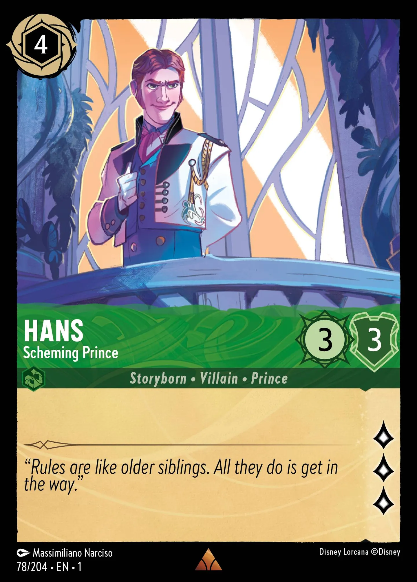 Hans - Scheming Prince — The First Chapter — Lorcana