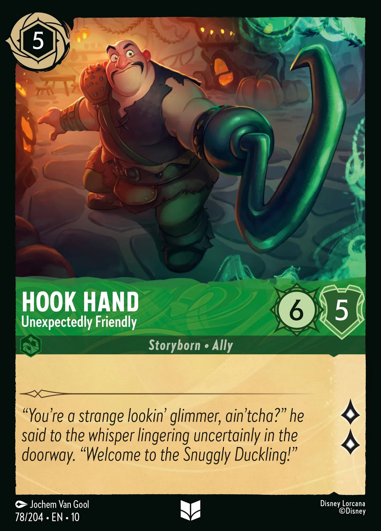 Hook Hand - Unexpectedly Friendly — Whispers in the Well — Lorcana
