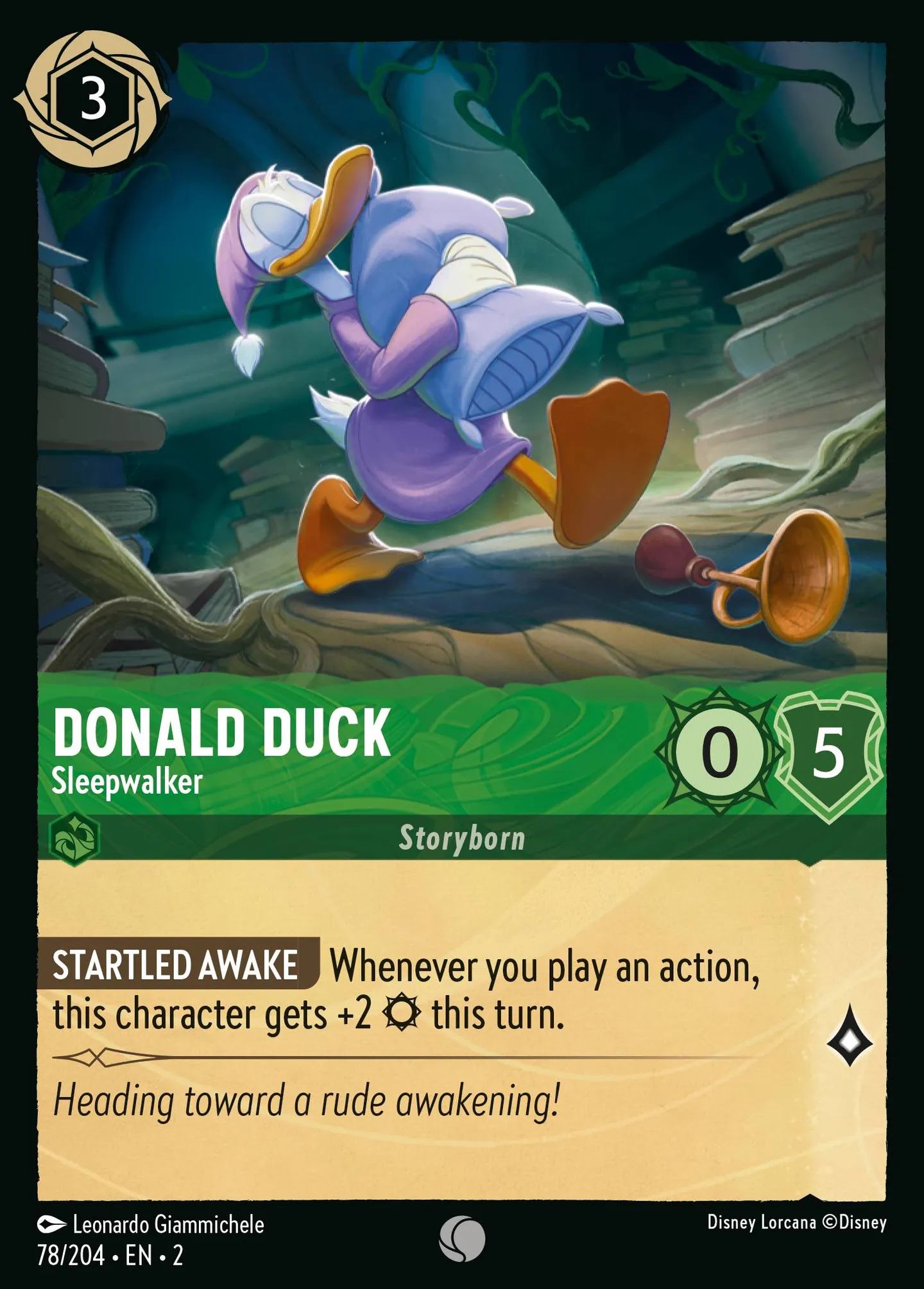 Donald Duck - Sleepwalker — Rise of the Floodborn — Lorcana