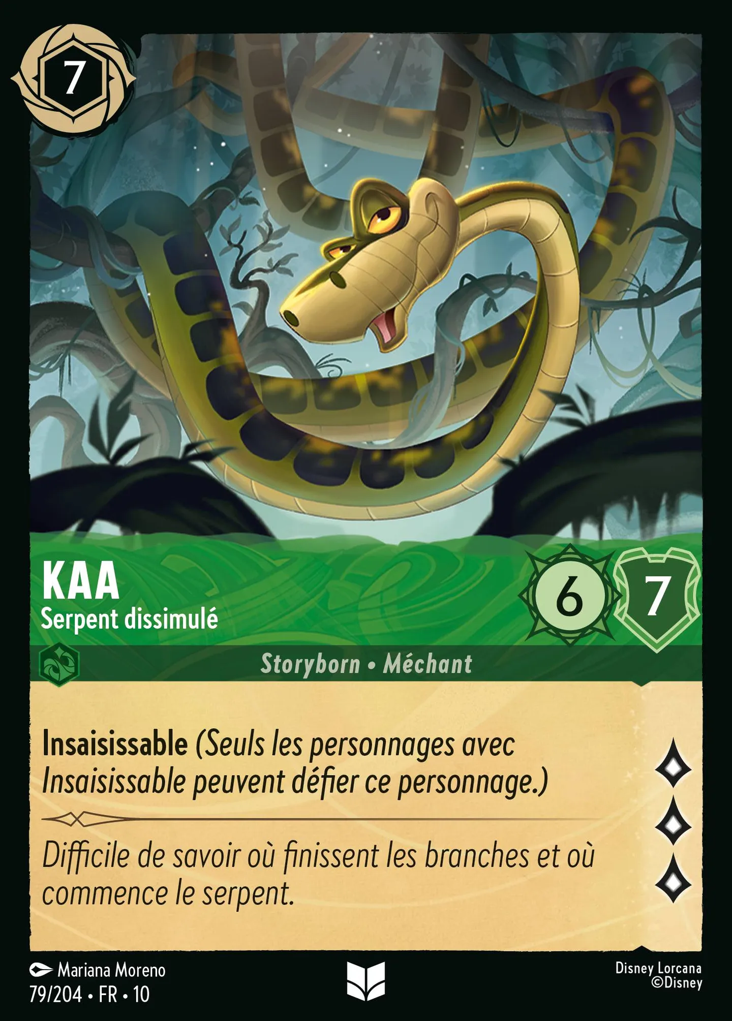 Kaa - Serpent dissimulé — Whispers in the Well — Lorcana