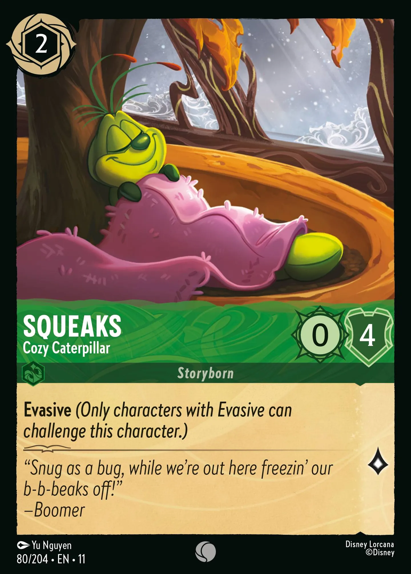 Squeaks - Cozy Caterpillar — Winterspell — Lorcana