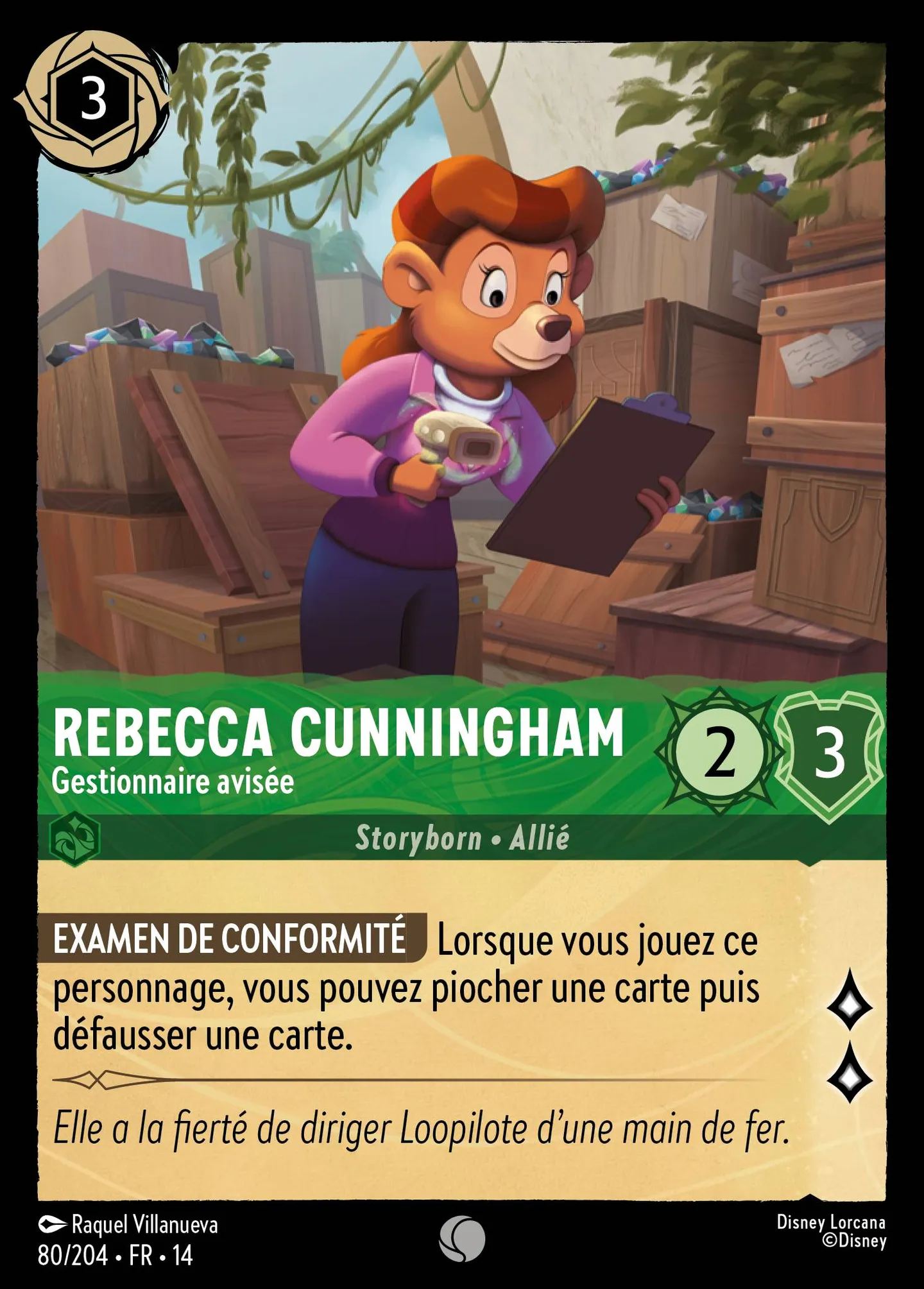Rebecca Cunningham - Gestionnaire avisée — Hyperia City — Lorcana