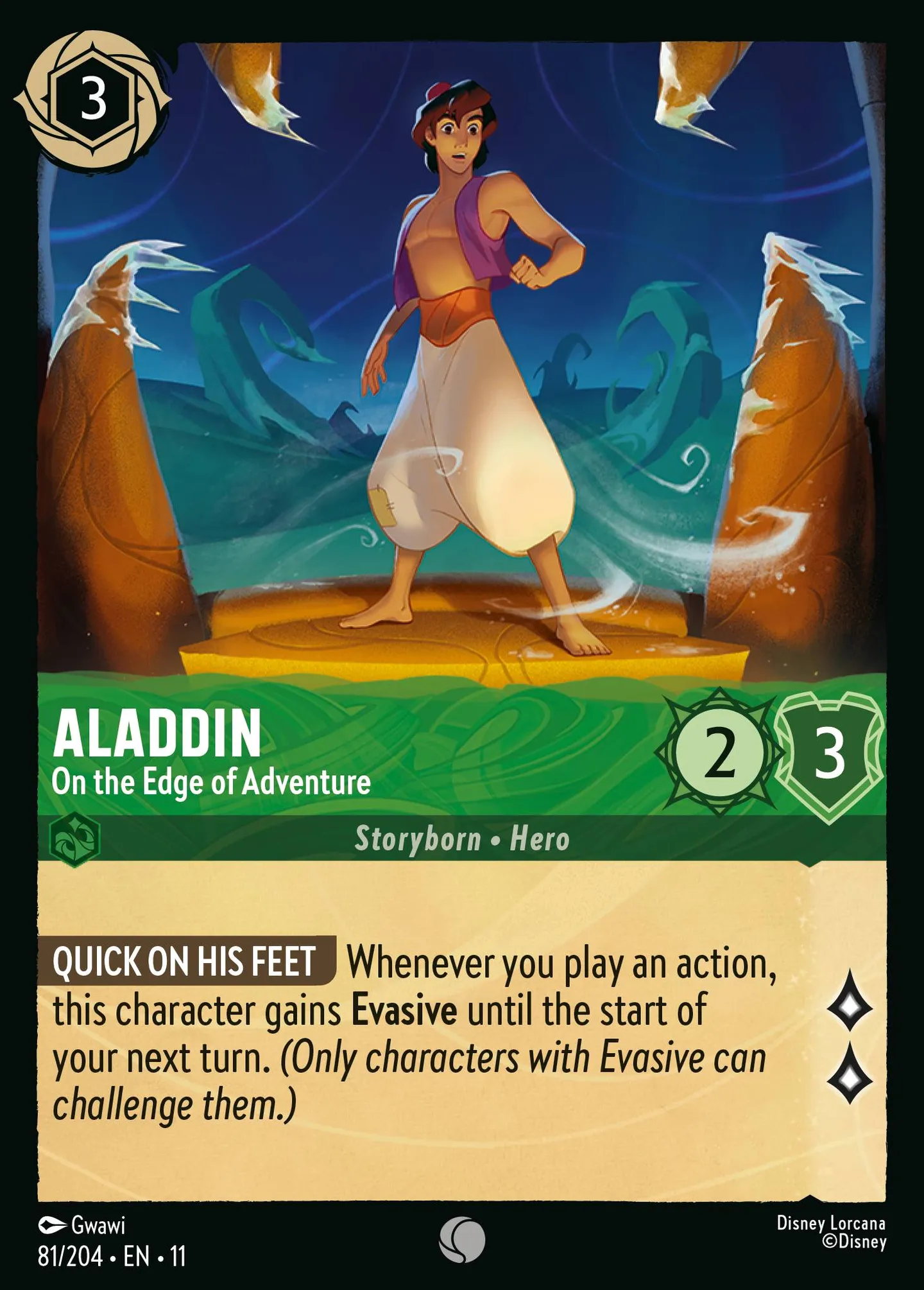 Aladdin - On the Edge of Adventure — Winterspell — Lorcana