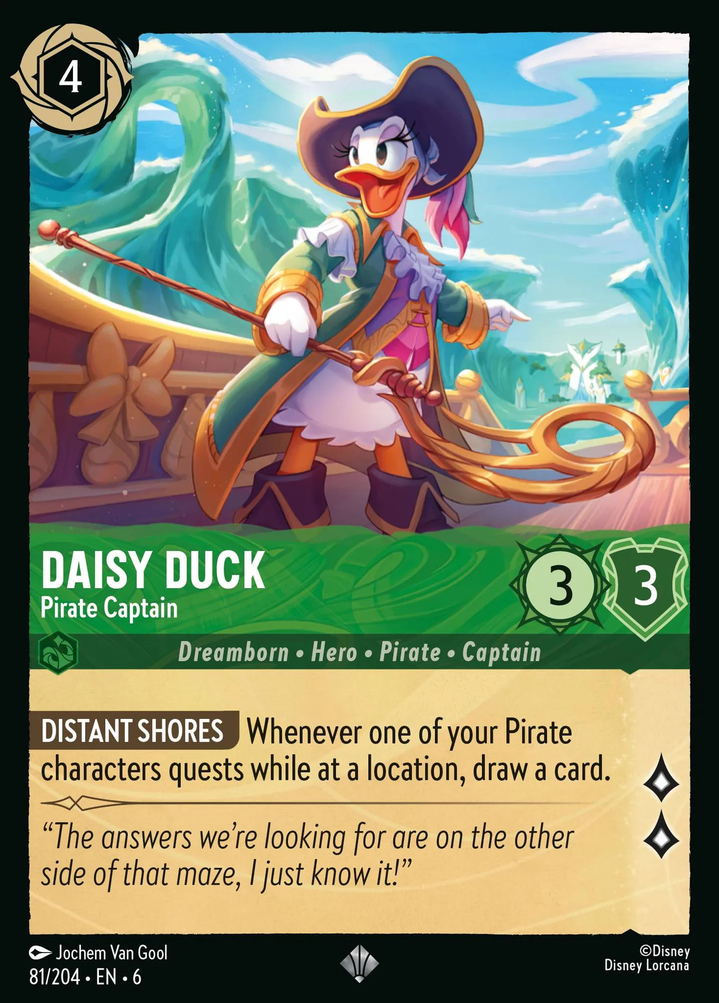 Daisy Duck - Pirate Captain — Azurite Sea — Lorcana