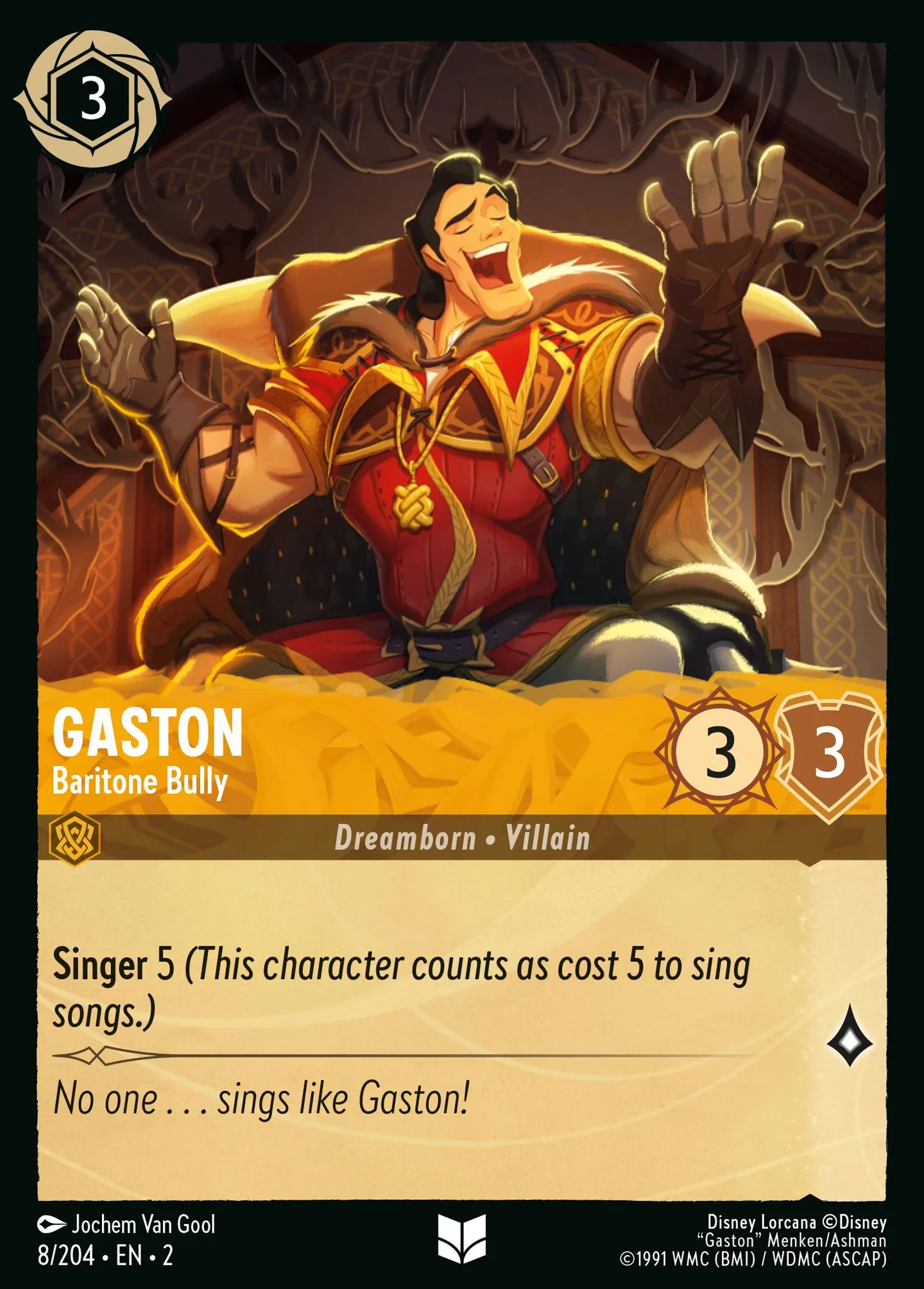Gaston - Baritone Bully — Rise of the Floodborn — Lorcana