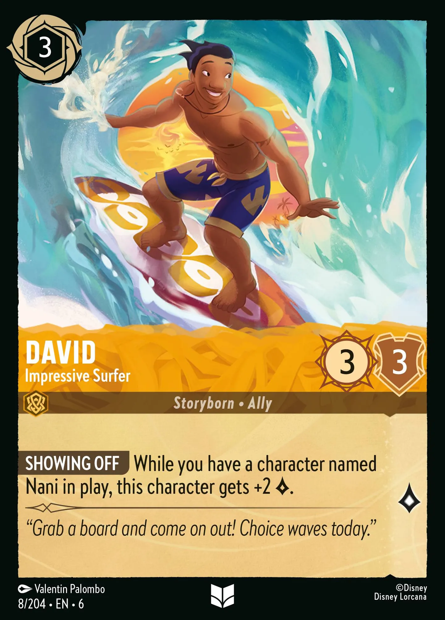 David - Impressive Surfer — Azurite Sea — Lorcana