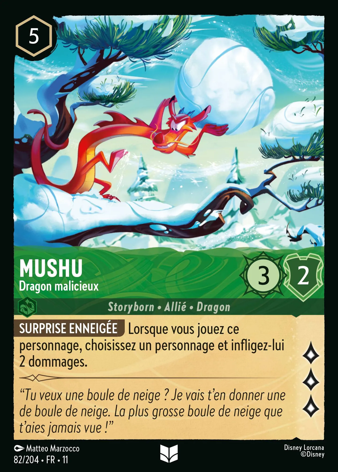 Mushu - Dragon malicieux — Winterspell — Lorcana