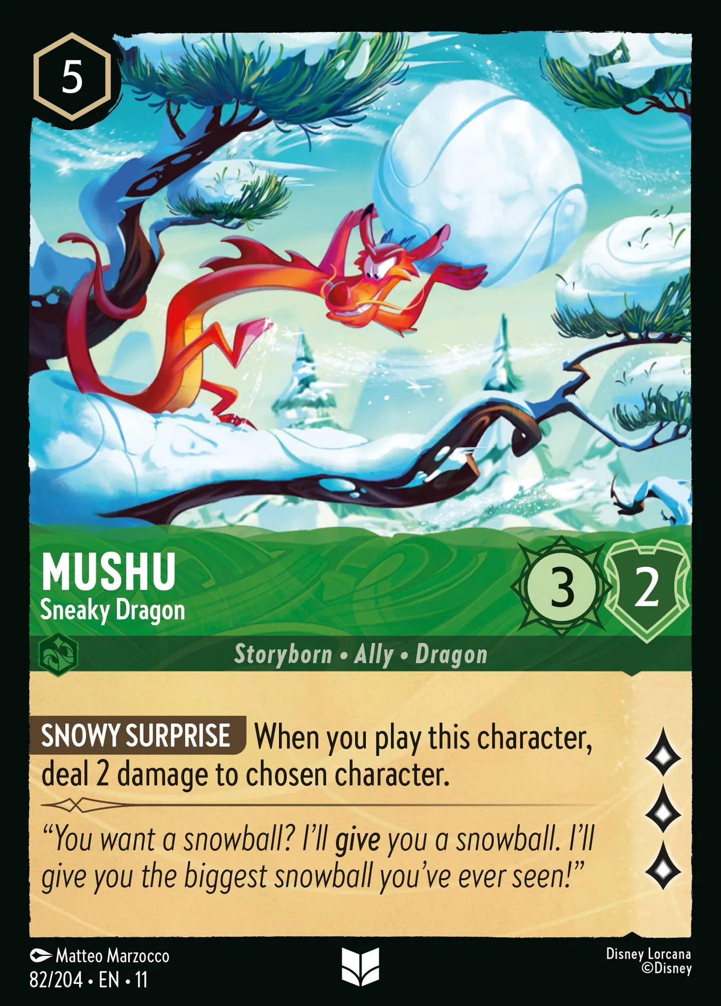 Mushu - Dragon malicieux — Winterspell — Lorcana