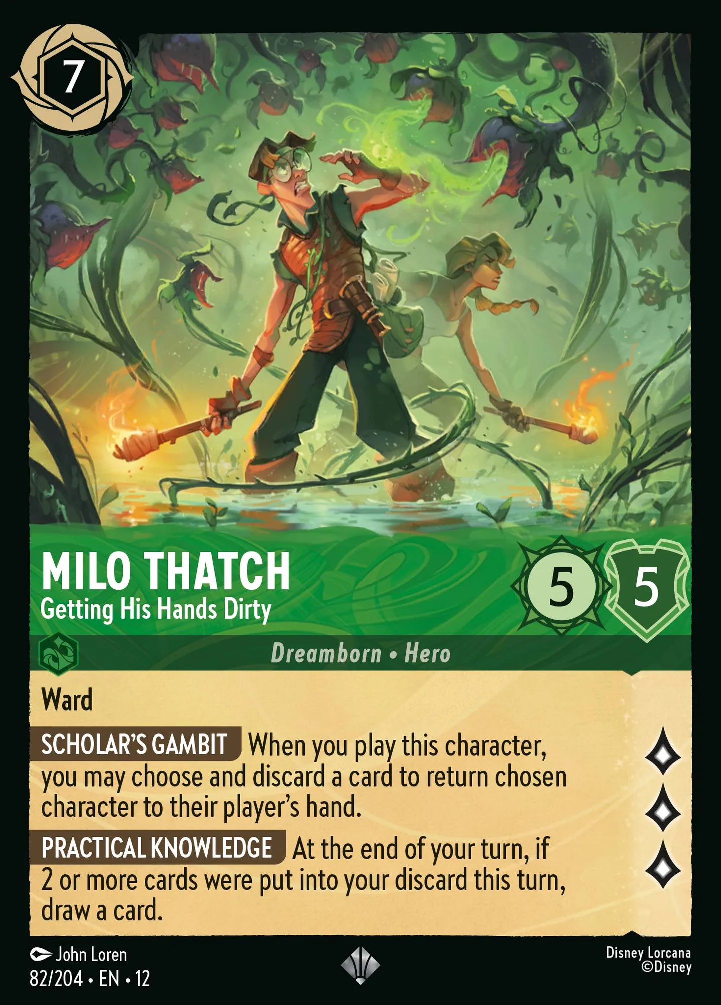 Milo Thatch - Getting His Hands Dirty — Wilds Unknown — Lorcana