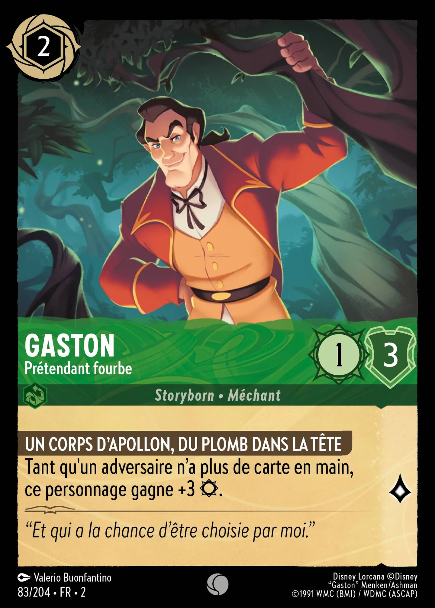 Gaston - Prétendant fourbe — Rise of the Floodborn — Lorcana
