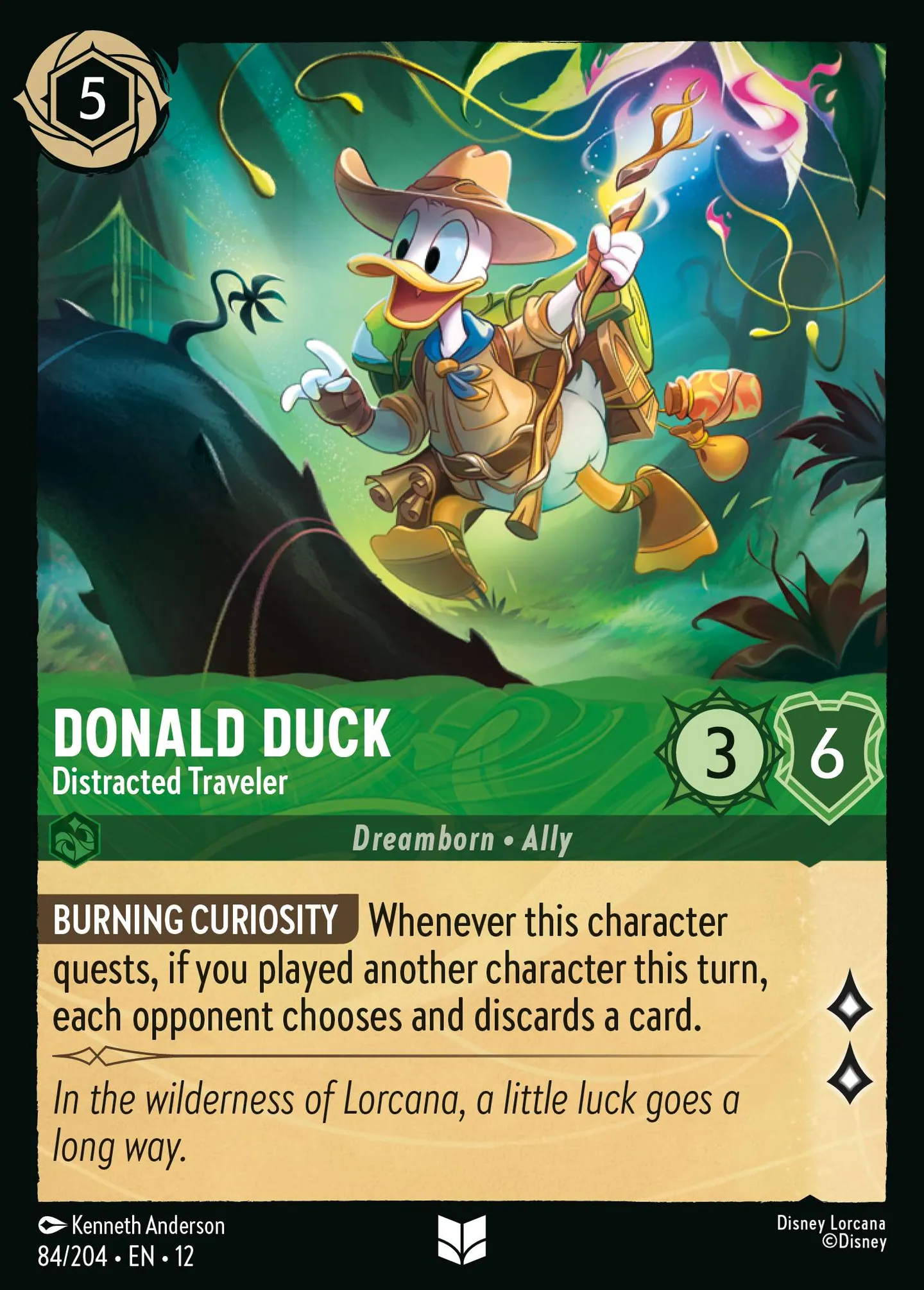 Donald Duck - Distracted Traveler — Wilds Unknown — Lorcana