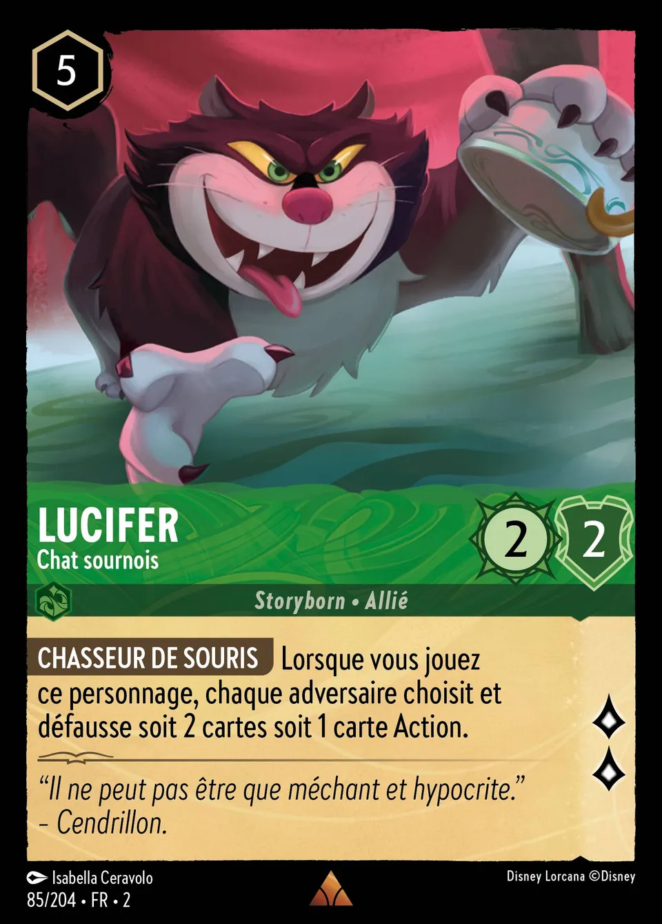 Lucifer - Chat sournois from Rise of the Floodborn - Lorcana