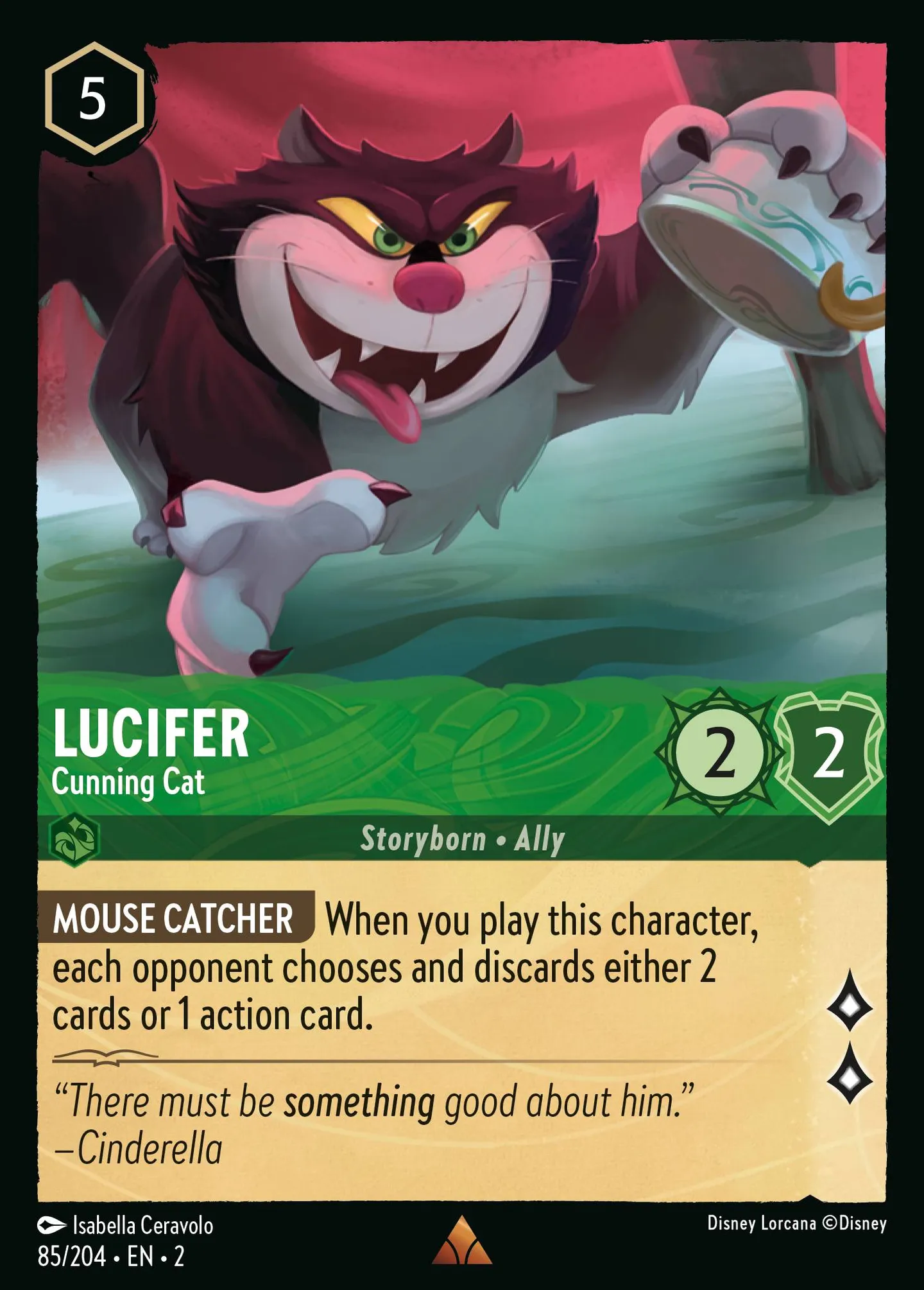 Lucifer - Cunning Cat — Rise of the Floodborn — Lorcana