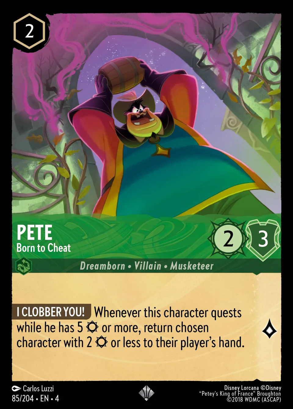 Pete - Born to Cheat from Ursula's Return - Lorcana