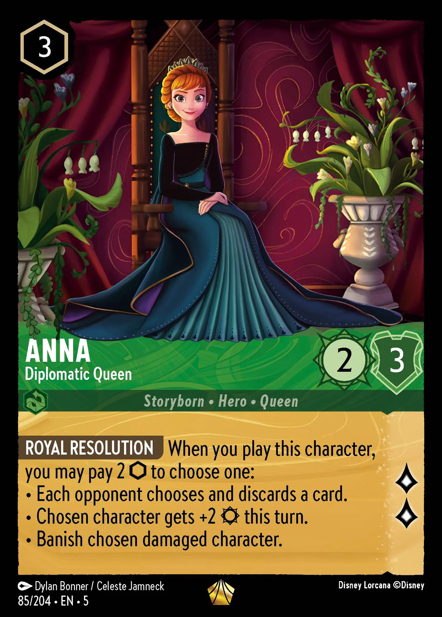 Anna - Diplomatic Queen — Shimmering Skies — Lorcana
