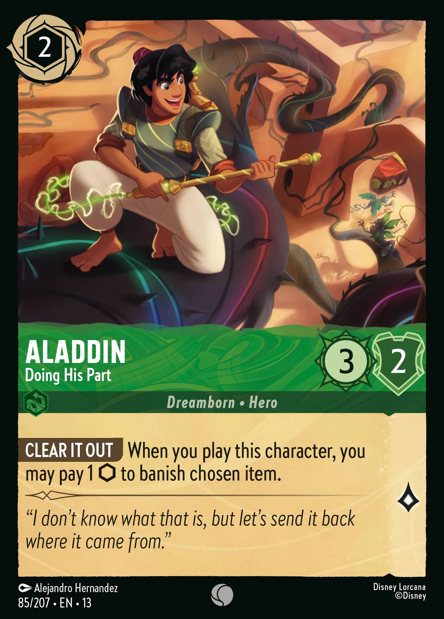 Aladdin - Doing His Part — Attack of the Vine! — Lorcana