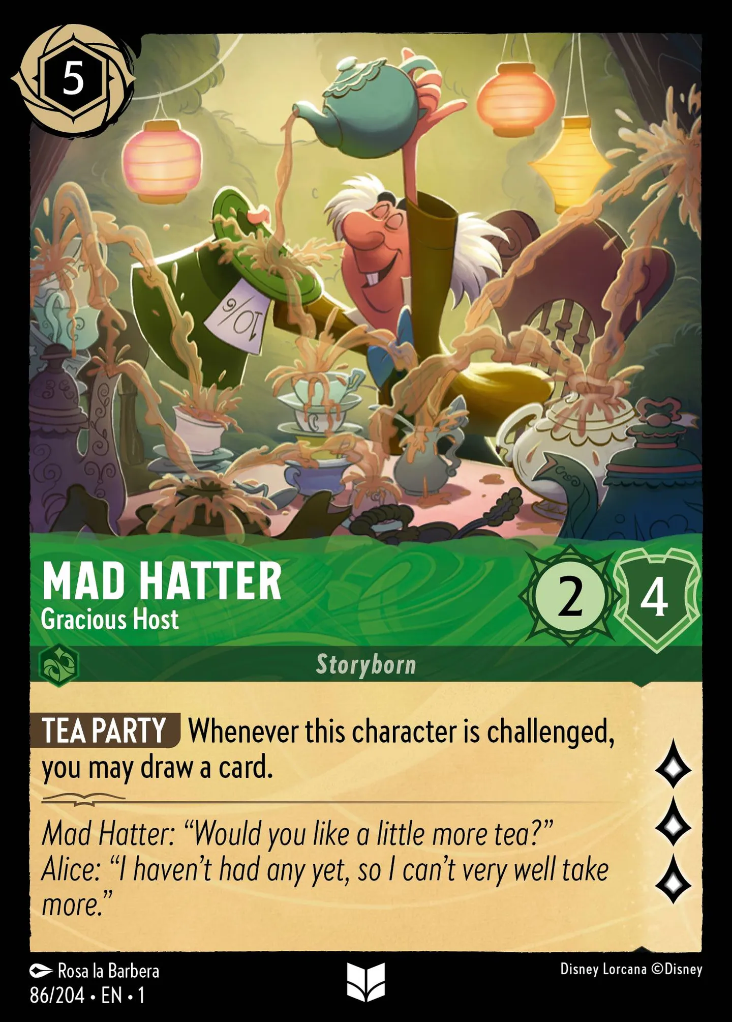 Mad Hatter - Gracious Host — The First Chapter — Lorcana