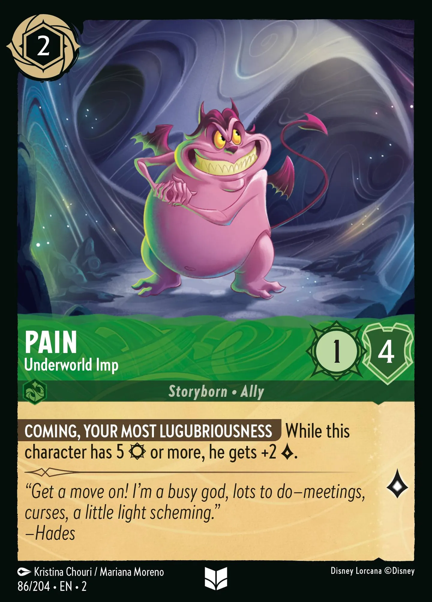 Pain - Underworld Imp — Rise of the Floodborn — Lorcana