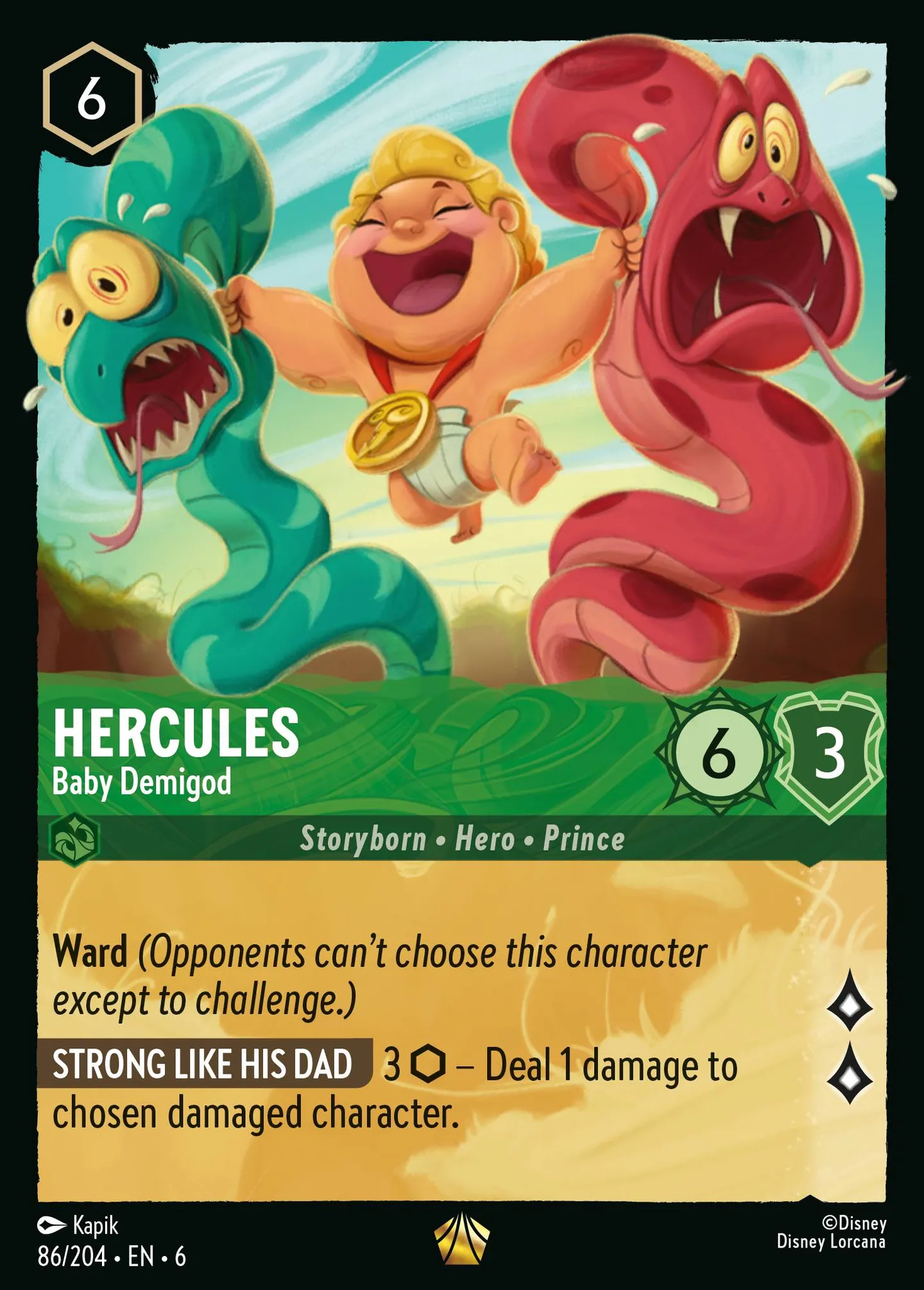 Hercules - Baby Demigod — Azurite Sea — Lorcana