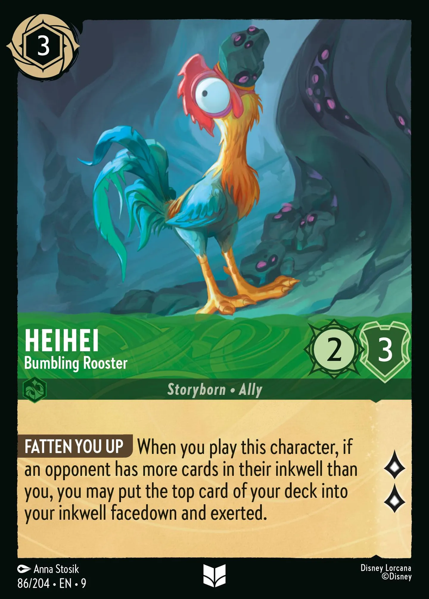 HeiHei - Bumbling Rooster — Fabled — Lorcana