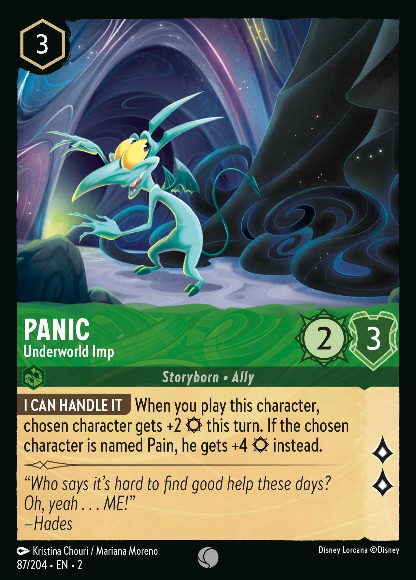 Panic - Underworld Imp — Rise of the Floodborn — Lorcana