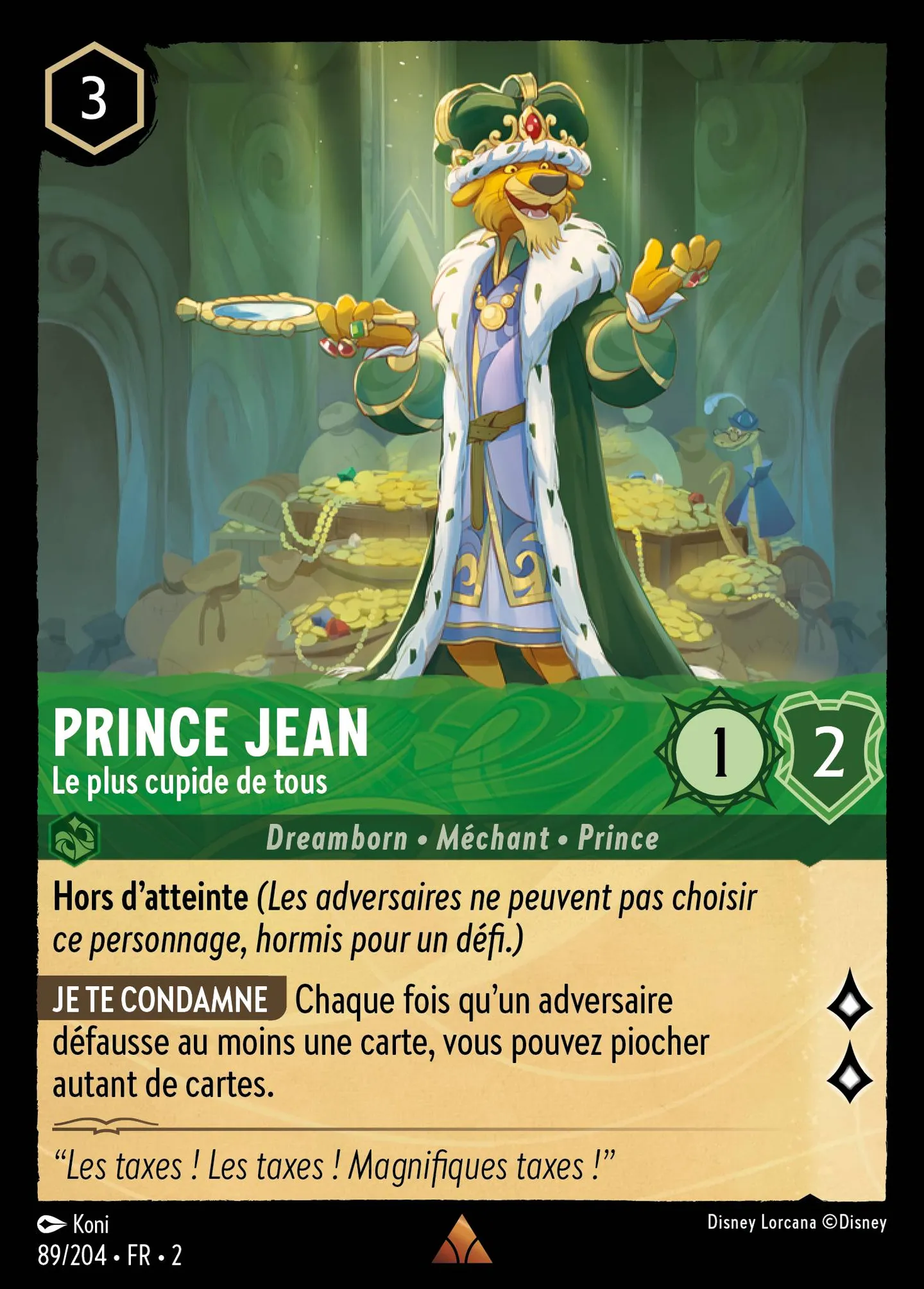 Prince Jean - Le plus cupide de tous — Rise of the Floodborn — Lorcana