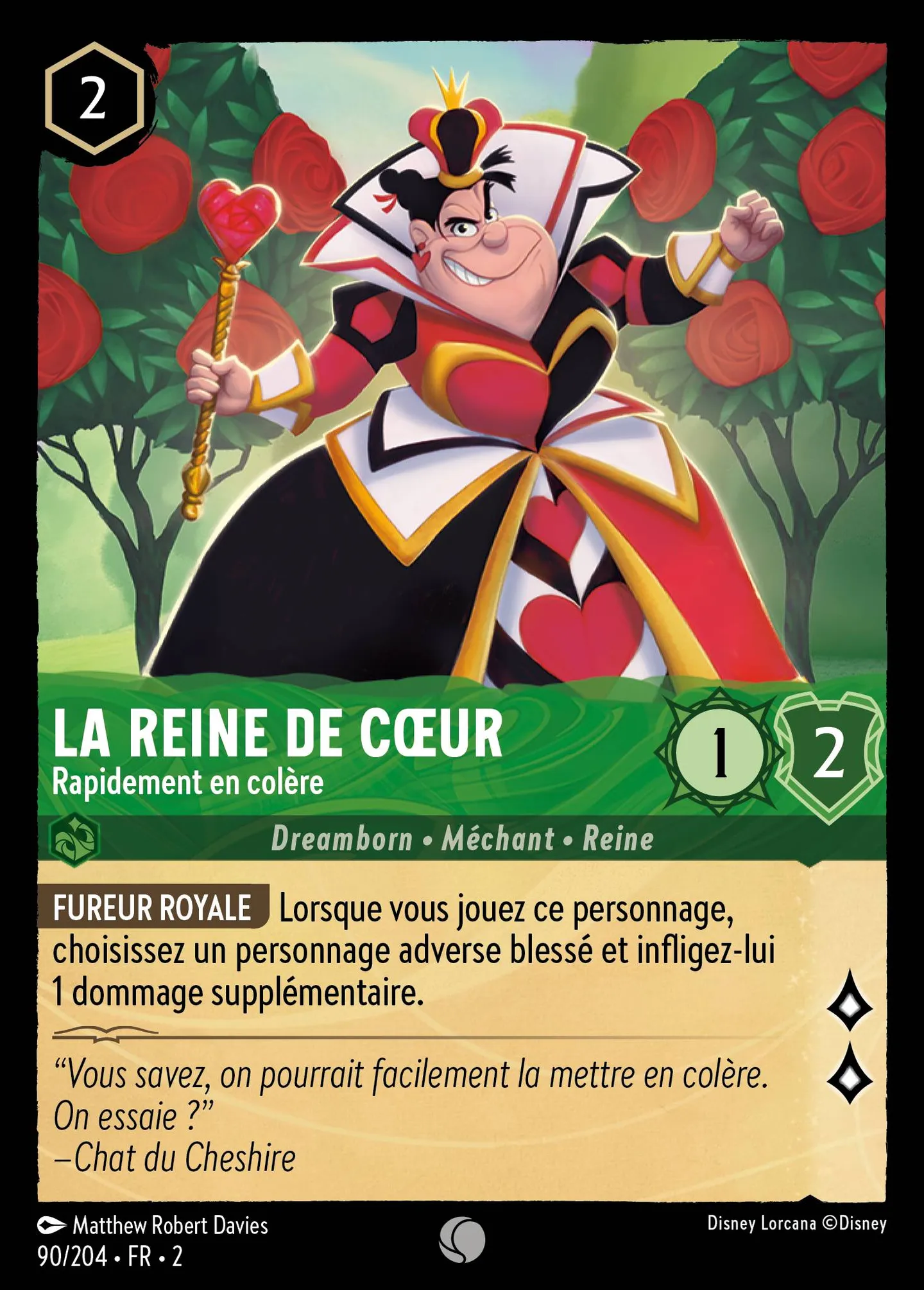 La Reine de Cœur - Rapidement en colère — Rise of the Floodborn — Lorcana