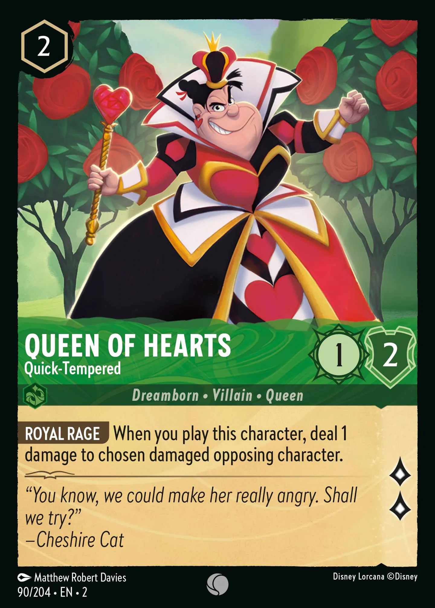 Queen of Hearts - Quick-Tempered — Rise of the Floodborn — Lorcana