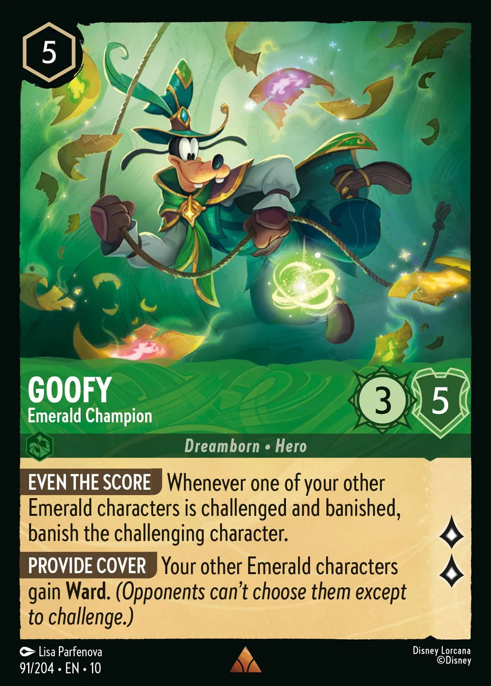 Goofy - Emerald Champion from Whispers in the Well - Lorcana