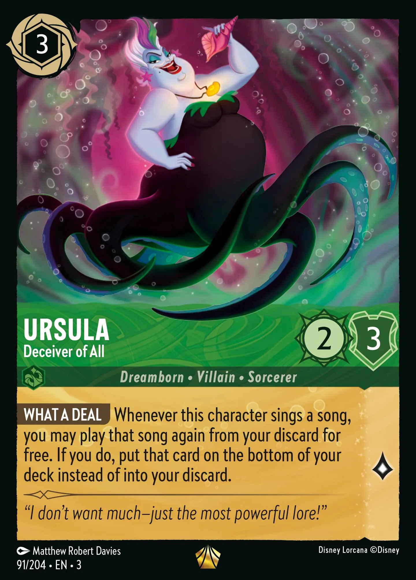 Ursula - Deceiver of All — Into the Inklands — Lorcana