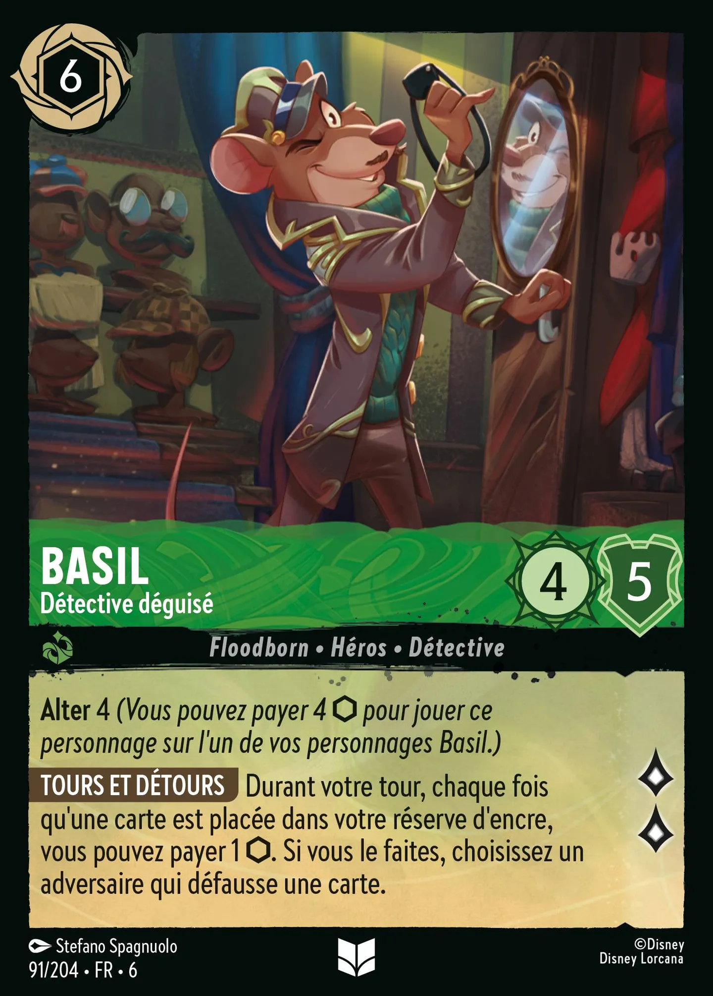 Basil - Détective déguisé — Azurite Sea — Lorcana