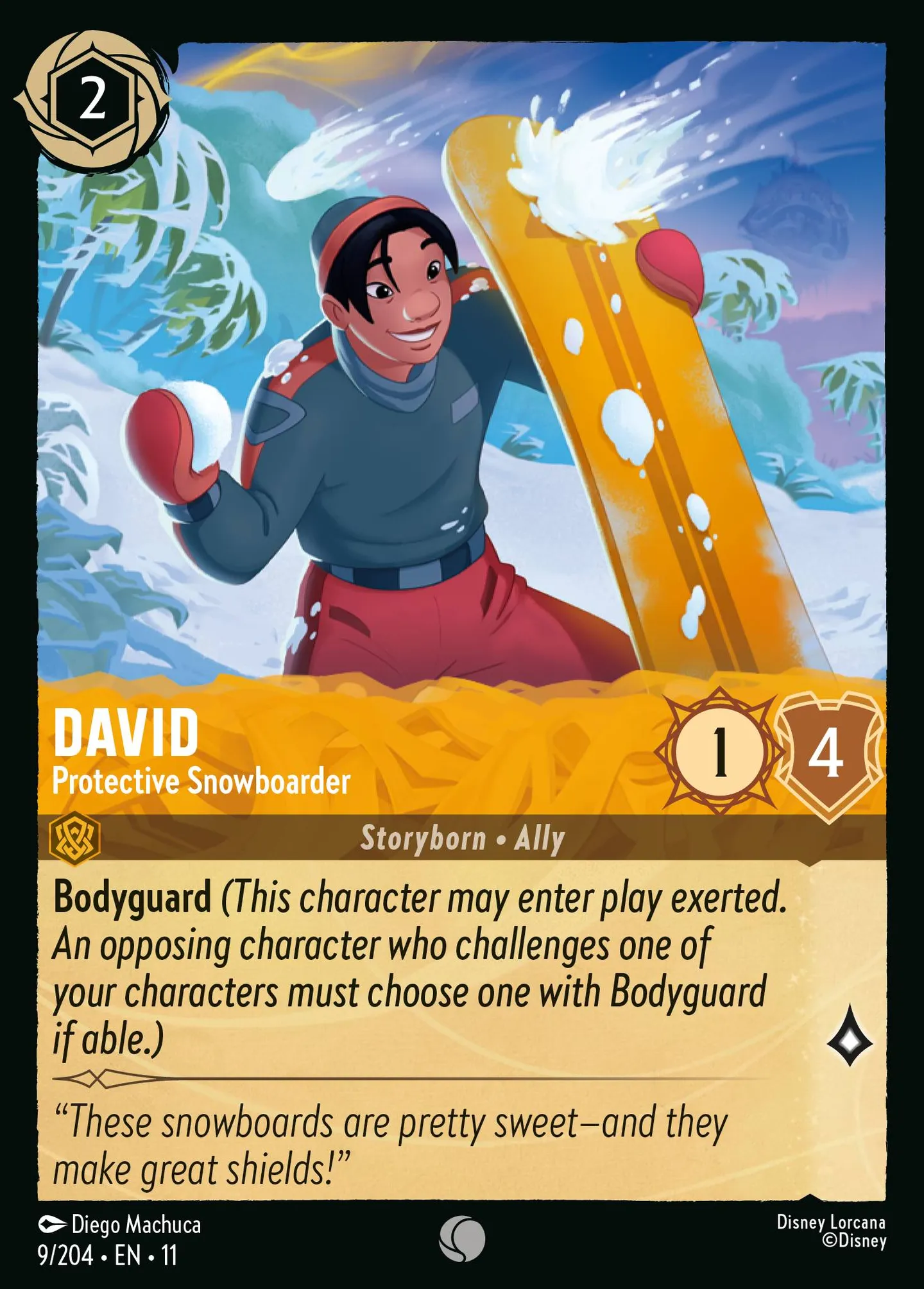 David - Protective Snowboarder — Winterspell — Lorcana