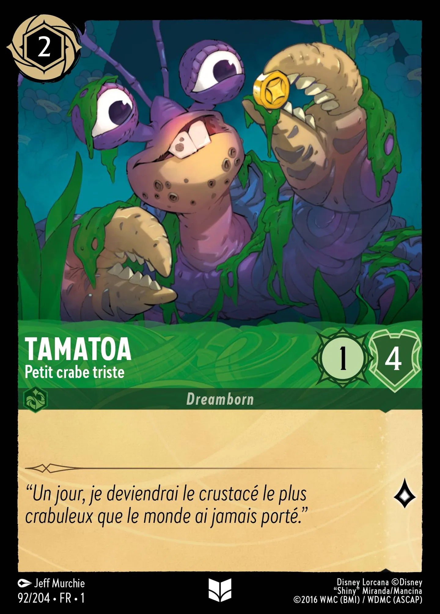 Tamatoa - Petit crabe triste — The First Chapter — Lorcana