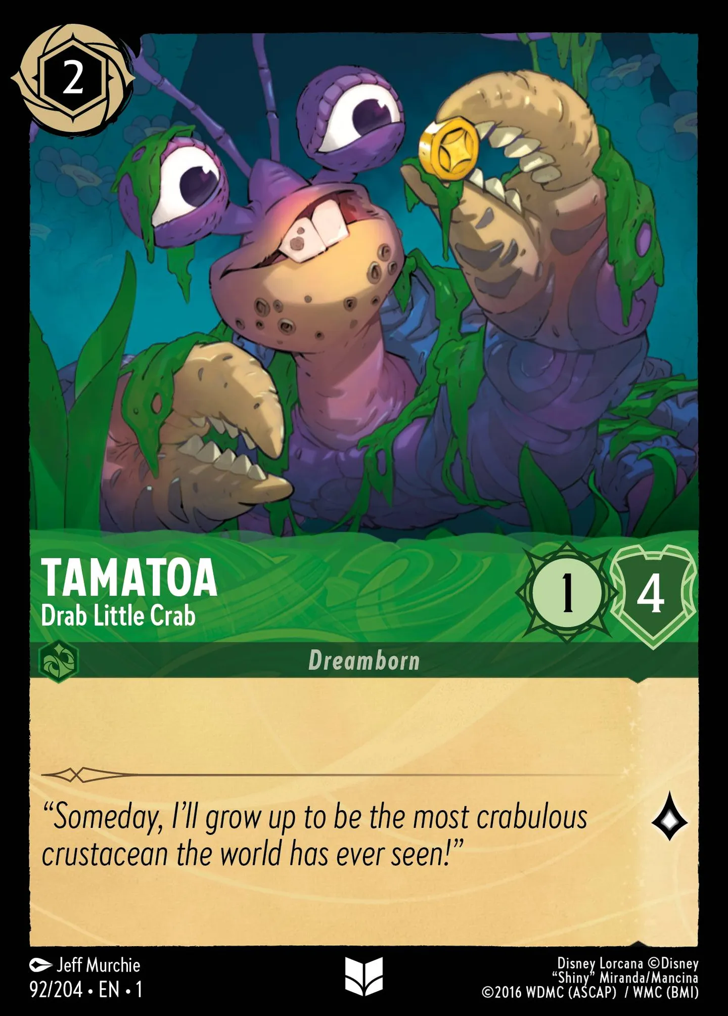 Tamatoa - Drab Little Crab — The First Chapter — Lorcana