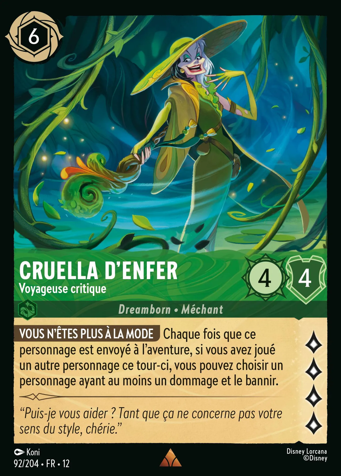 Cruella d'Enfer - Voyageuse critique — Wilds Unknown — Lorcana