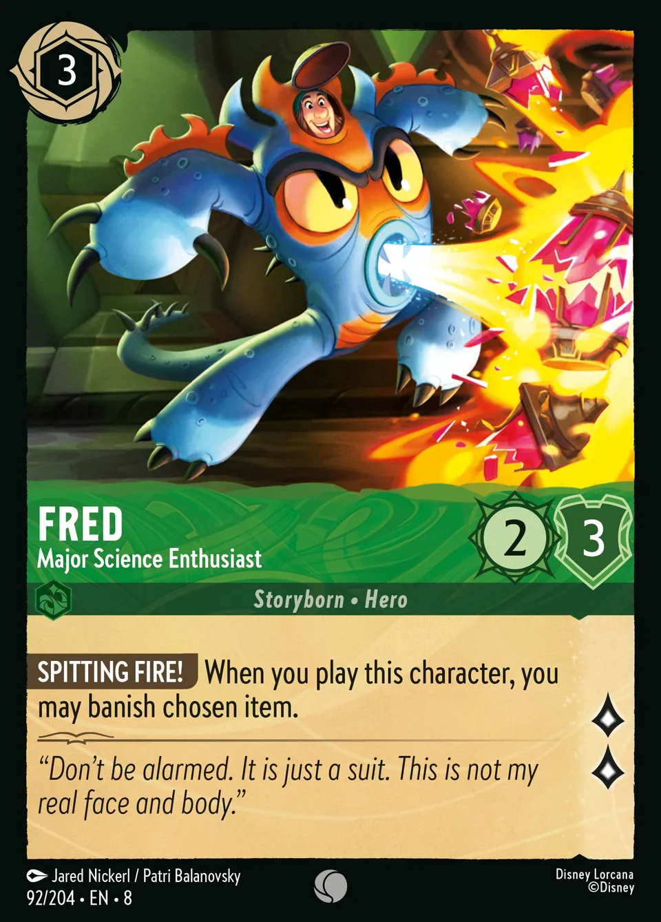 Fred - Major Science Enthusiast from The Reign of Jafar - Lorcana