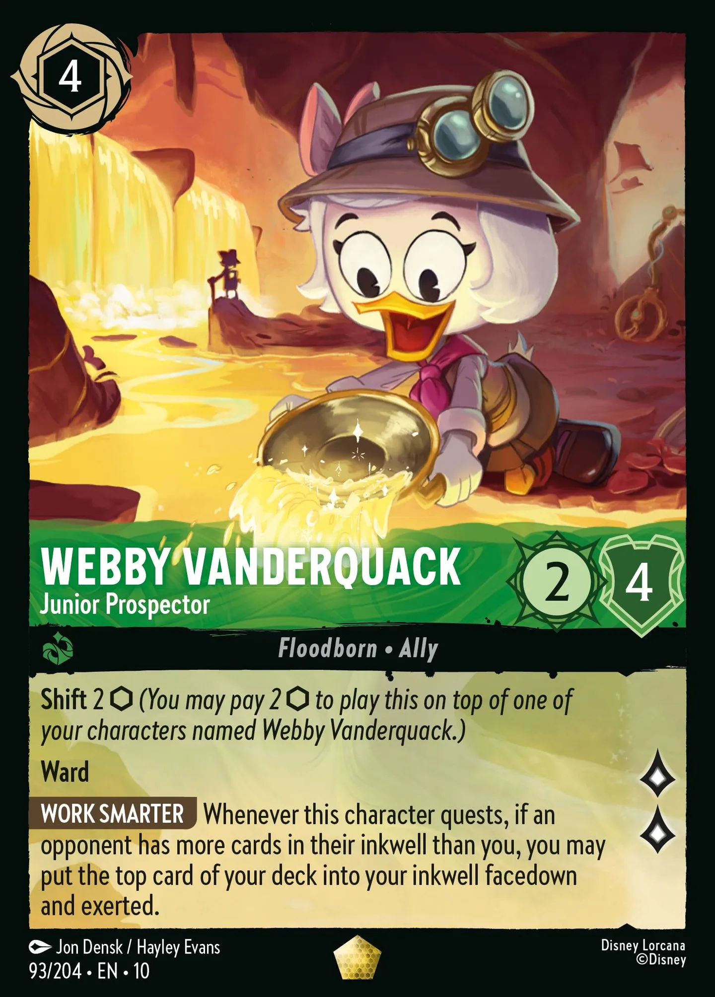 Webby Vanderquack - Junior Prospector — Whispers in the Well — Lorcana