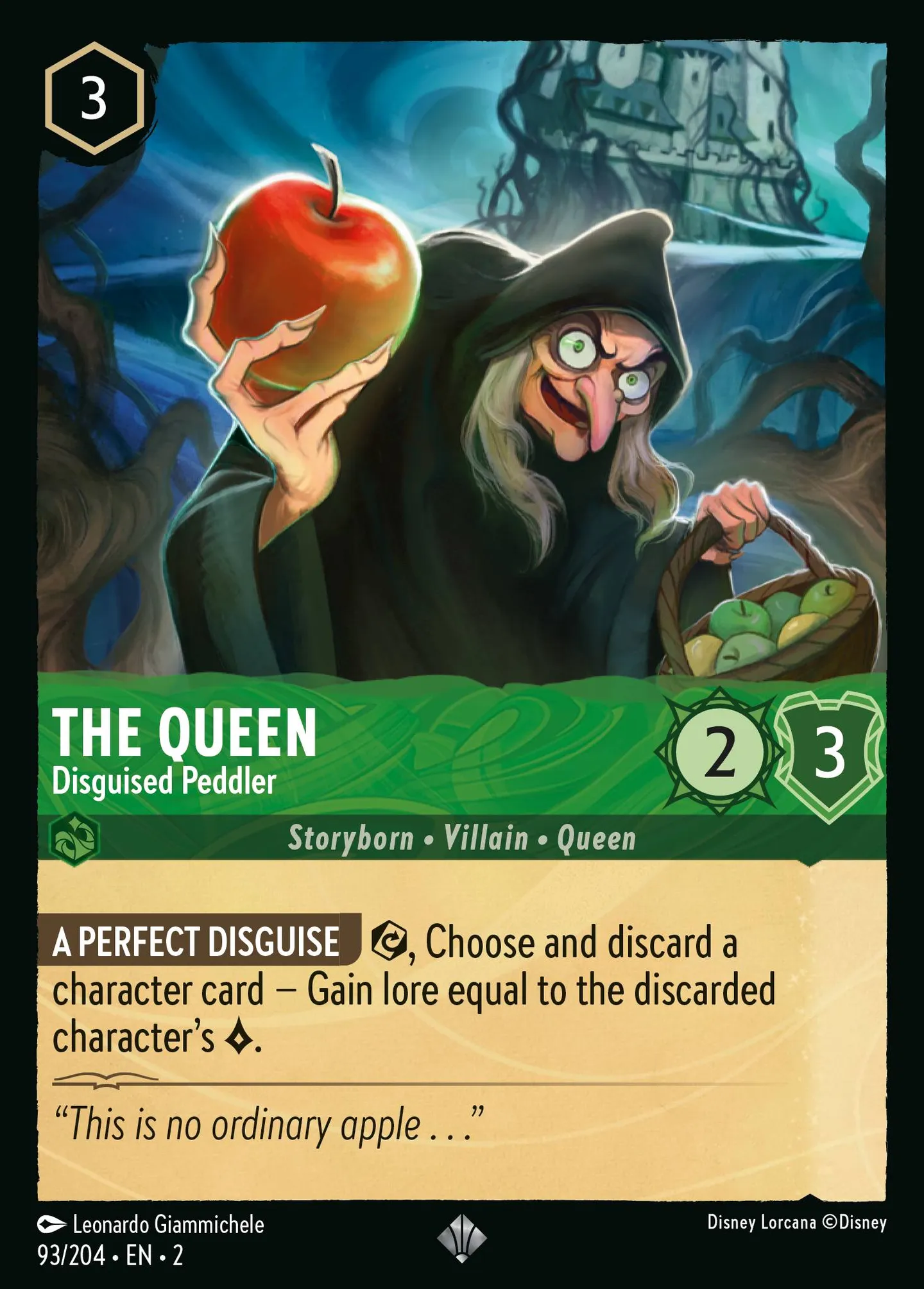 The Queen - Disguised Peddler — Rise of the Floodborn — Lorcana