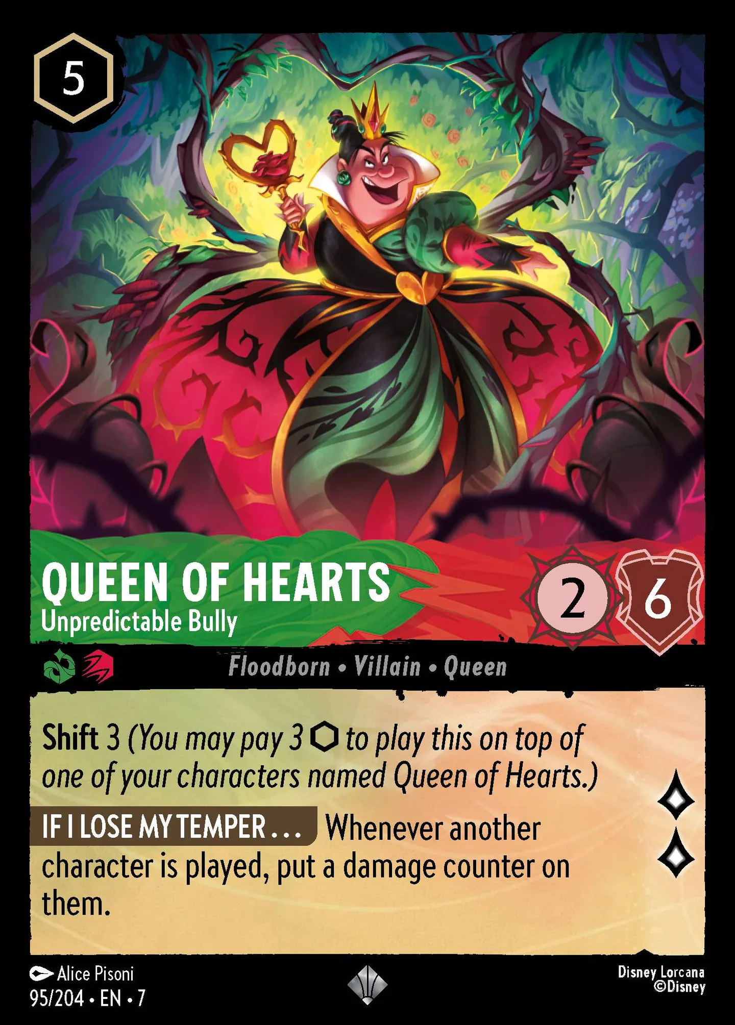 Queen of Hearts - Unpredictable Bully — Archazia's Island — Lorcana