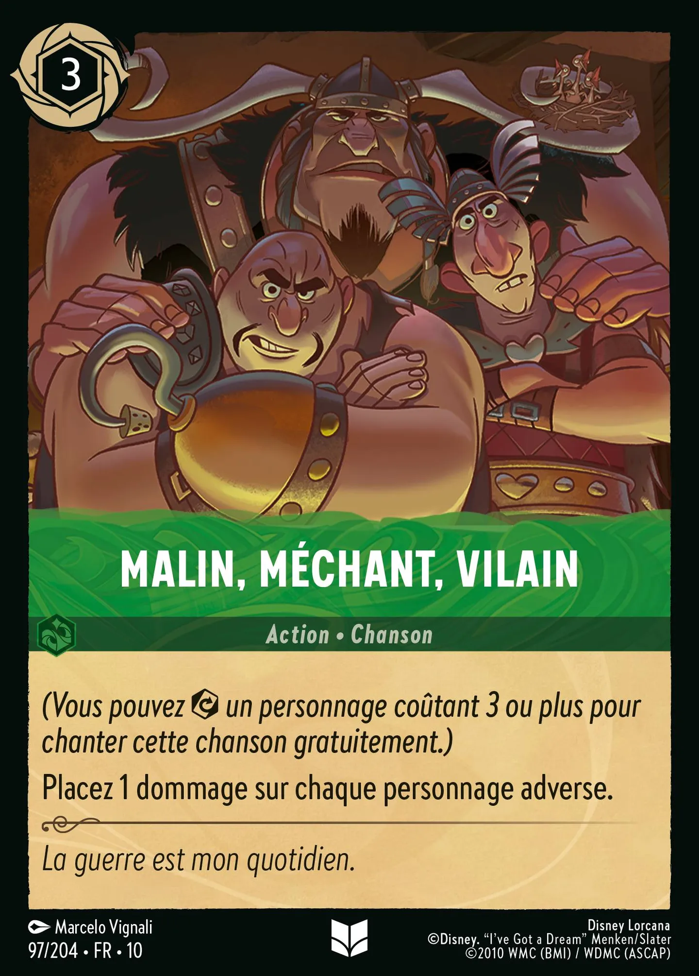 Malin, méchant, vilain — Whispers in the Well — Lorcana