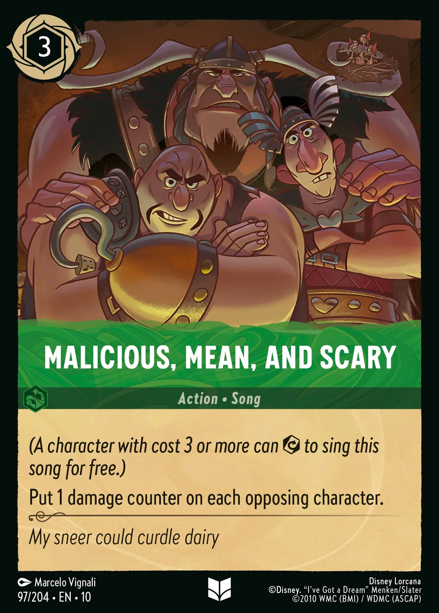 Malicious, Mean, and Scary — Whispers in the Well — Lorcana