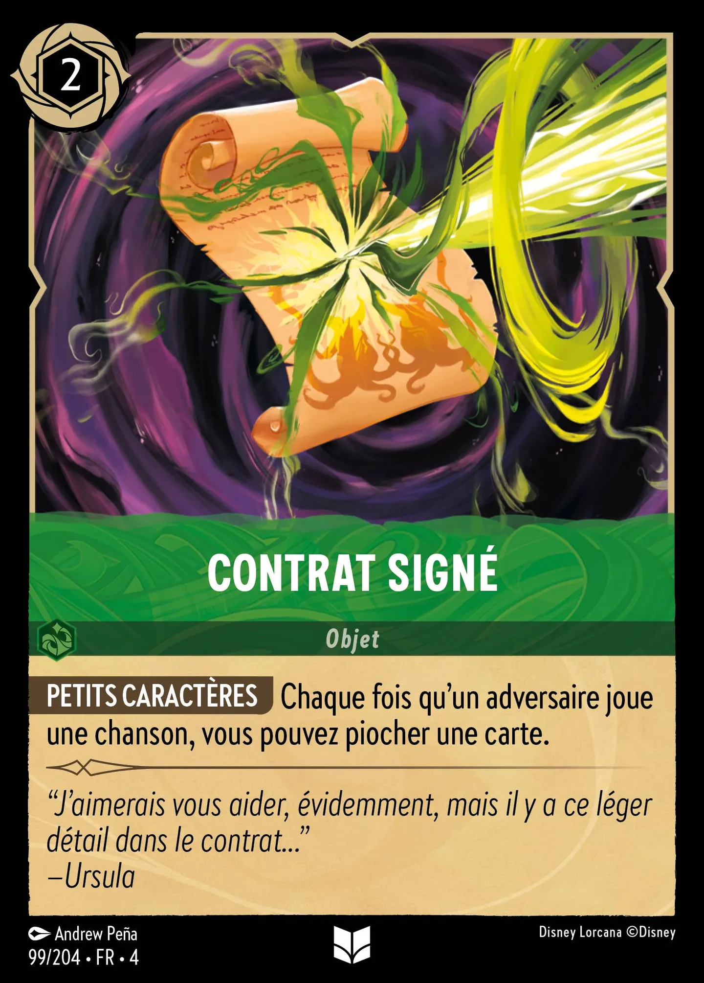 Contrat signé — Ursula's Return — Lorcana